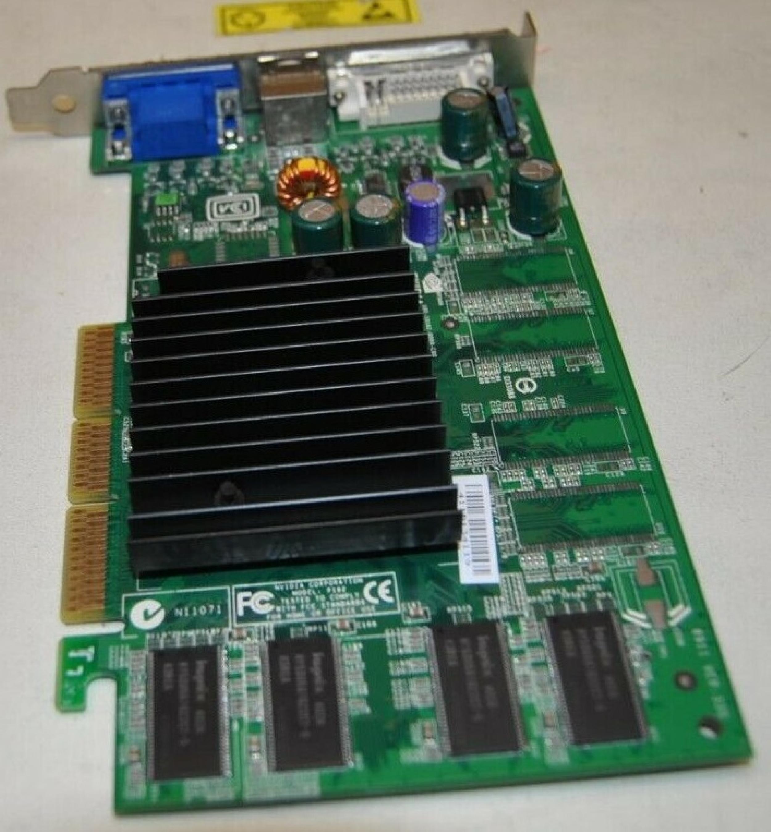 NVIDIA 8911 128MB AGP VIDEO CARD WITH DVI VGA AND SVIDEO OUTPUTS