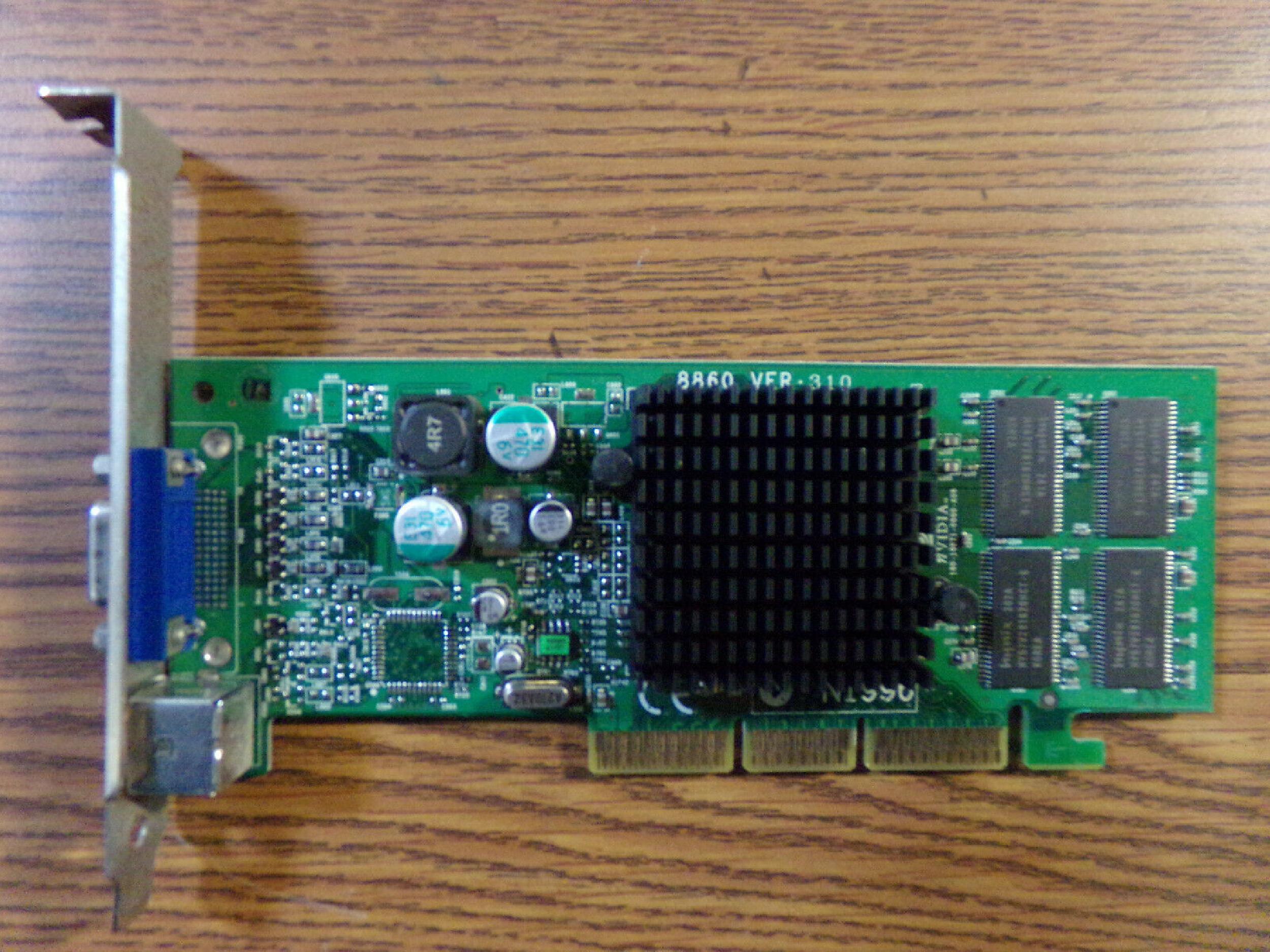 NVIDIA 8860 128MB AGP VIDEO CARD WITH VGA AND SVIDEO OUTPUTS