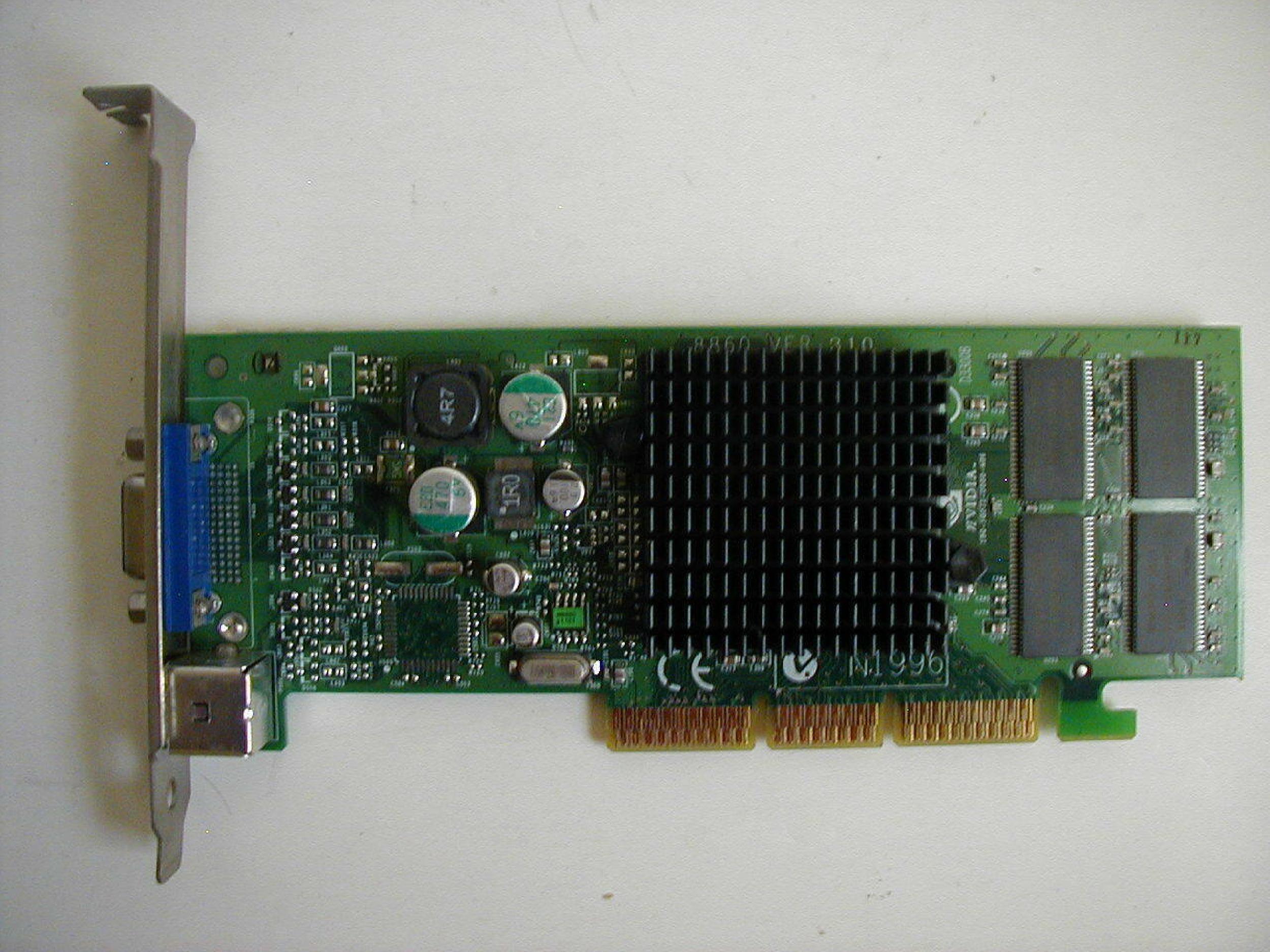 NVIDIA 8860 128MB AGP VIDEO CARD WITH VGA AND SVIDEO OUTPUTS