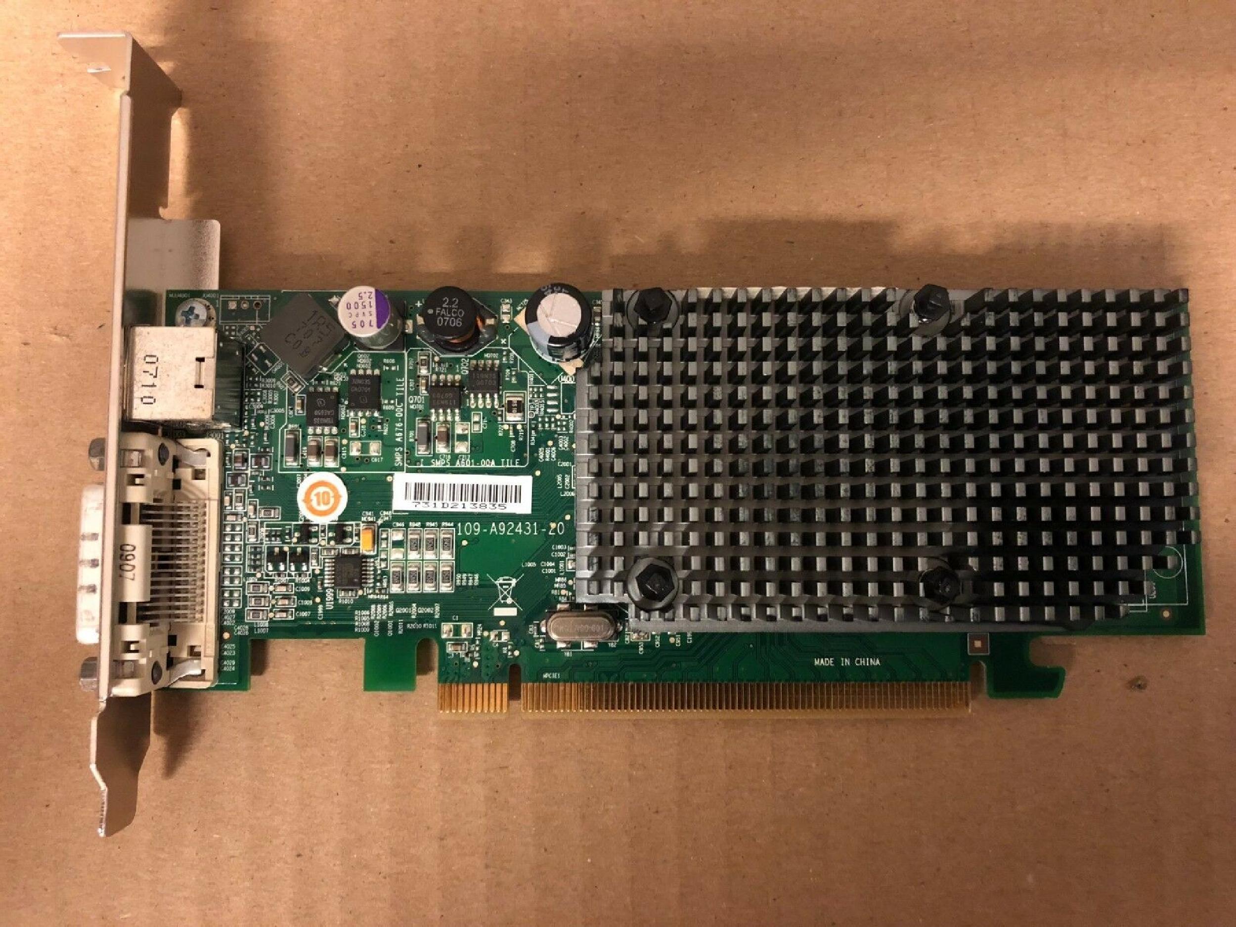 ATI ATI-102-A924 256MB PCI-E VIDEO CARD RADEON X1300 WITH DMS-59 AND SVIDEO OUTPUT PRO OUTPUTS CARDS