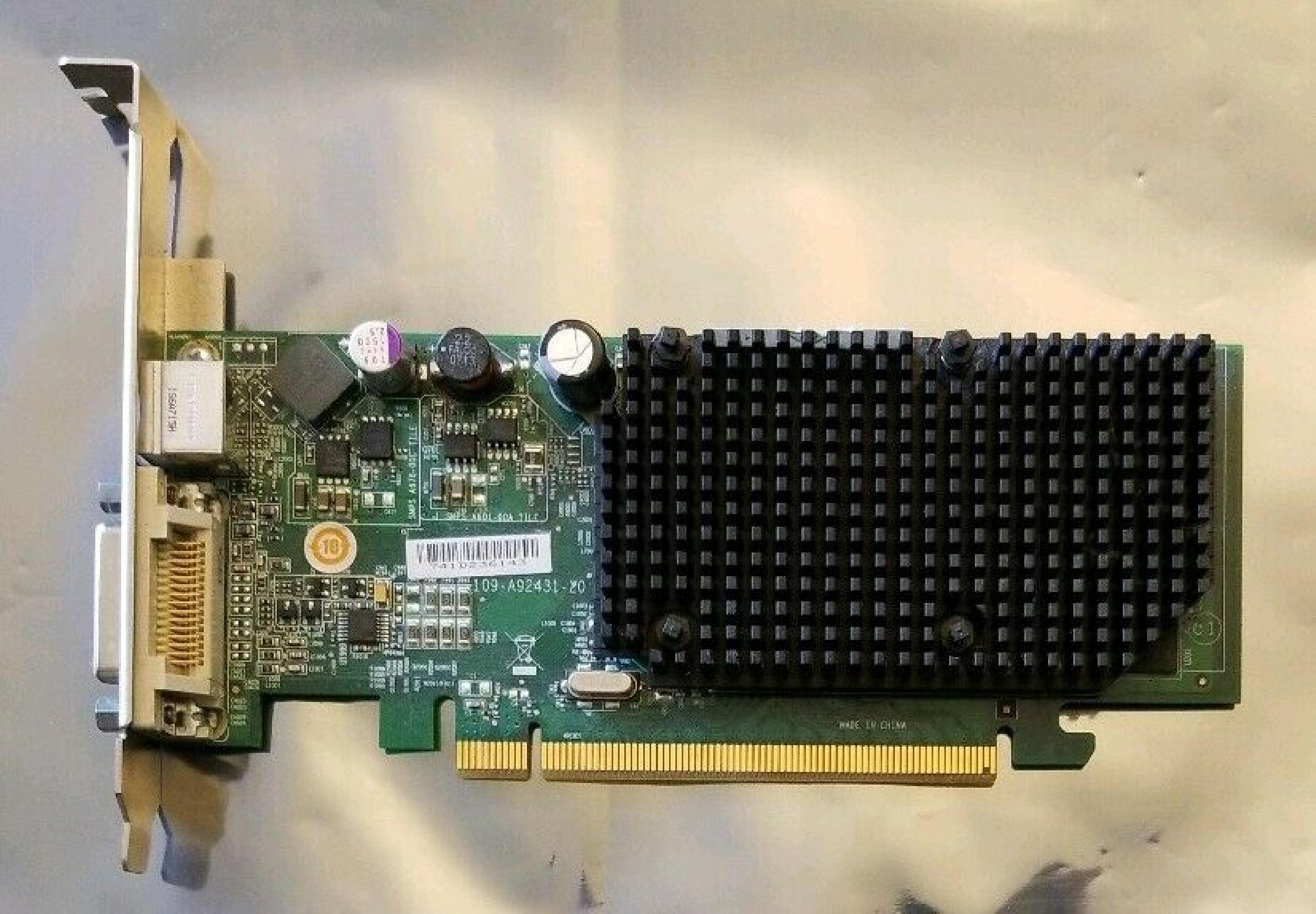 ATI ATI-102-A924 256MB PCI-E VIDEO CARD RADEON X1300 WITH DMS-59 AND SVIDEO OUTPUT PRO OUTPUTS CARDS