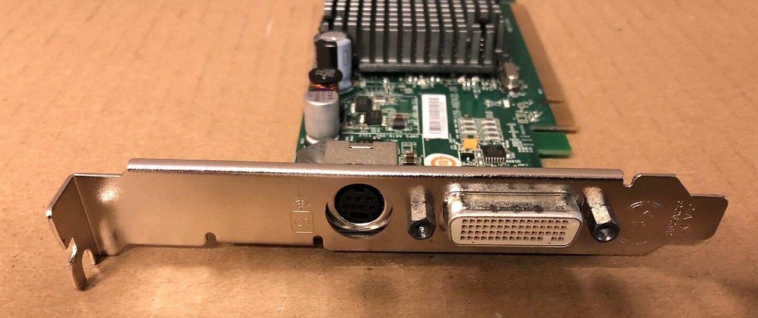 ATI ATI-102-A924 256MB PCI-E VIDEO CARD RADEON X1300 WITH DMS-59 AND SVIDEO OUTPUT PRO OUTPUTS CARDS
