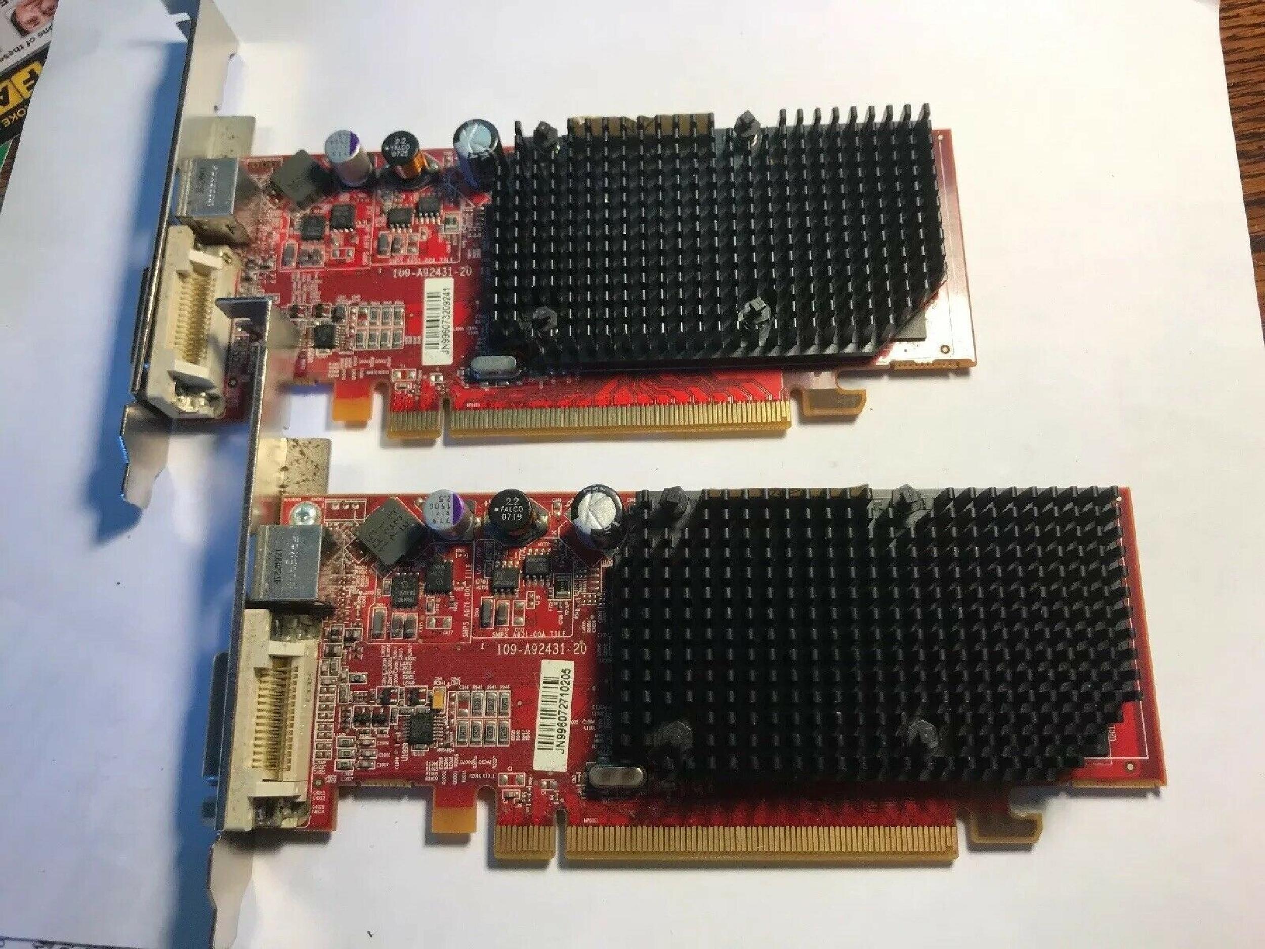 ATI ATI-102-A924 256MB PCI-E VIDEO CARD RADEON X1300 WITH DMS-59 AND SVIDEO OUTPUT PRO OUTPUTS CARDS