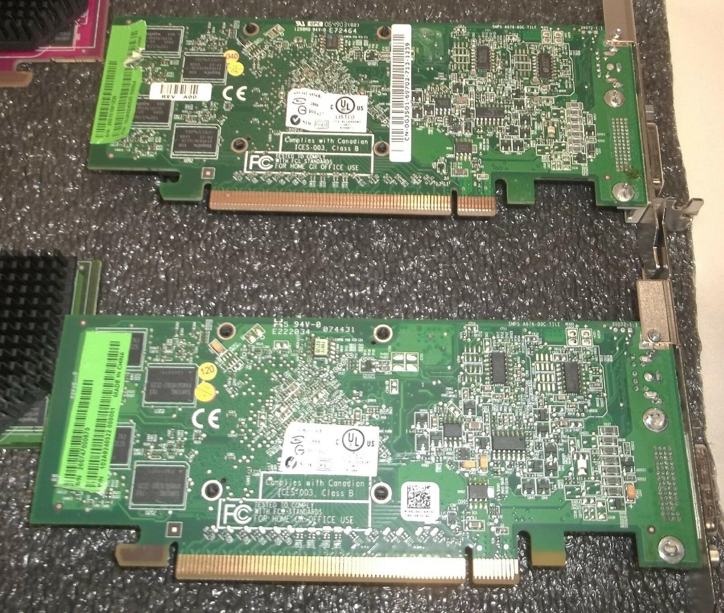 ATI 0JN996 256MB PCI-E VIDEO CARD RADEON X1300 WITH DMS-59 AND SVIDEO OUTPUT PRO OUTPUTS CARDS