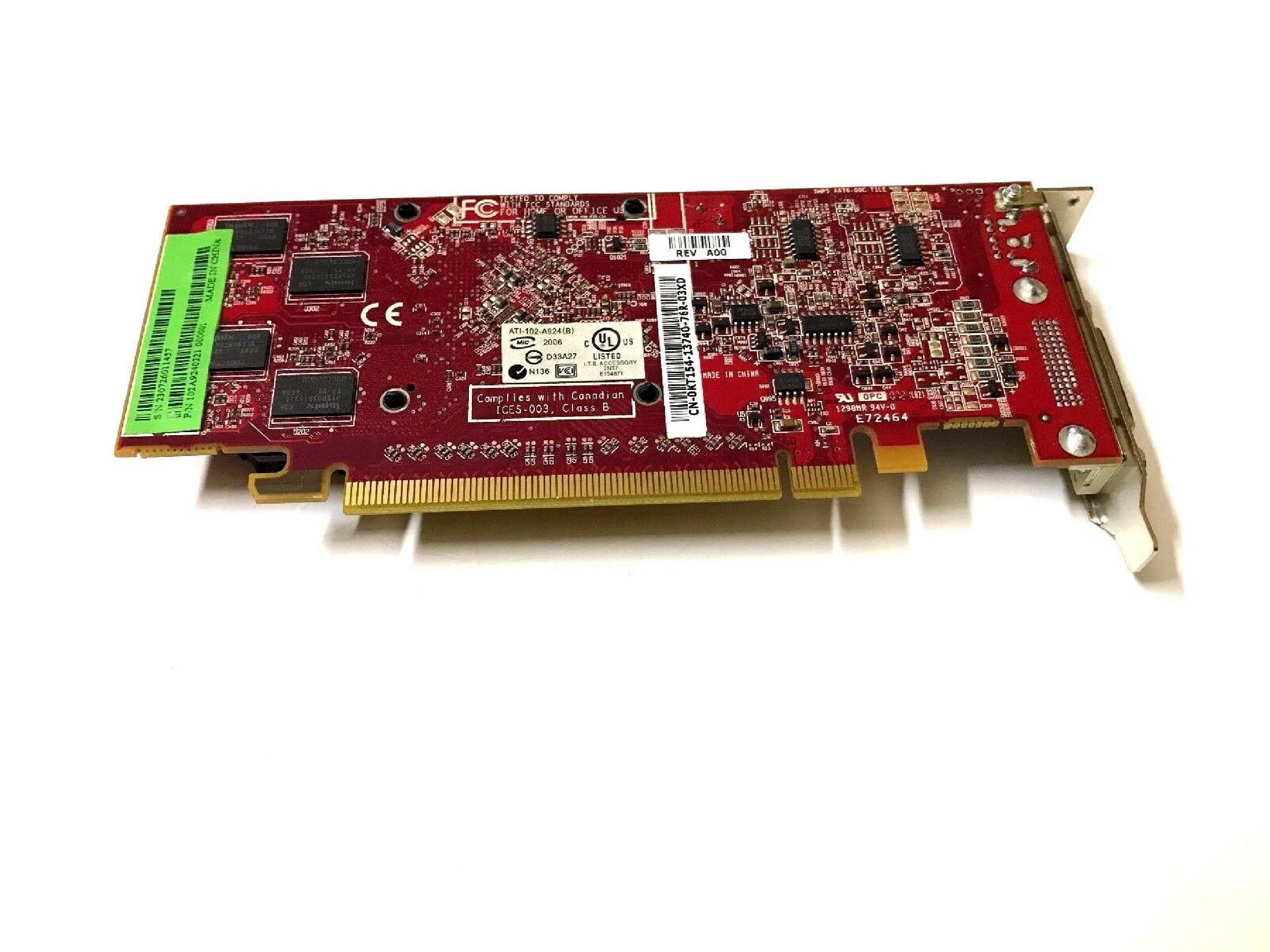 ATI 0JN996 256MB PCI-E VIDEO CARD RADEON X1300 WITH DMS-59 AND SVIDEO OUTPUT PRO OUTPUTS CARDS