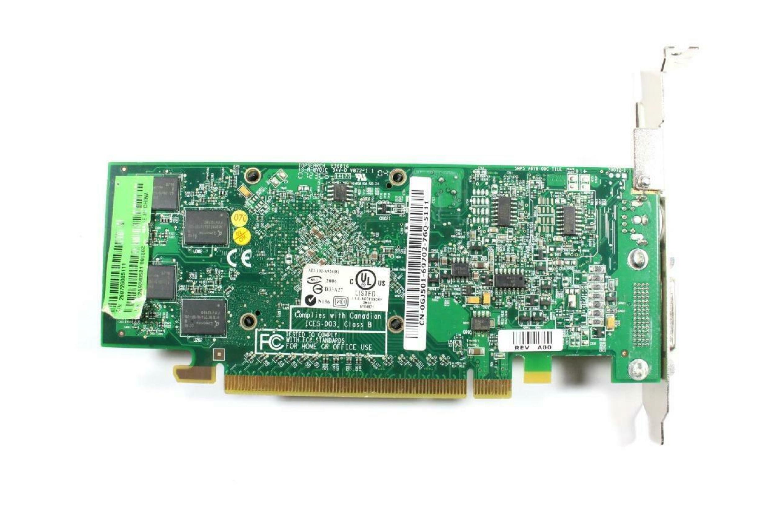 ATI 102A9240521 256MB PCI-E VIDEO CARD RADEON X1300 WITH DMS-59 AND SVIDEO OUTPUT PRO OUTPUTS CARDS
