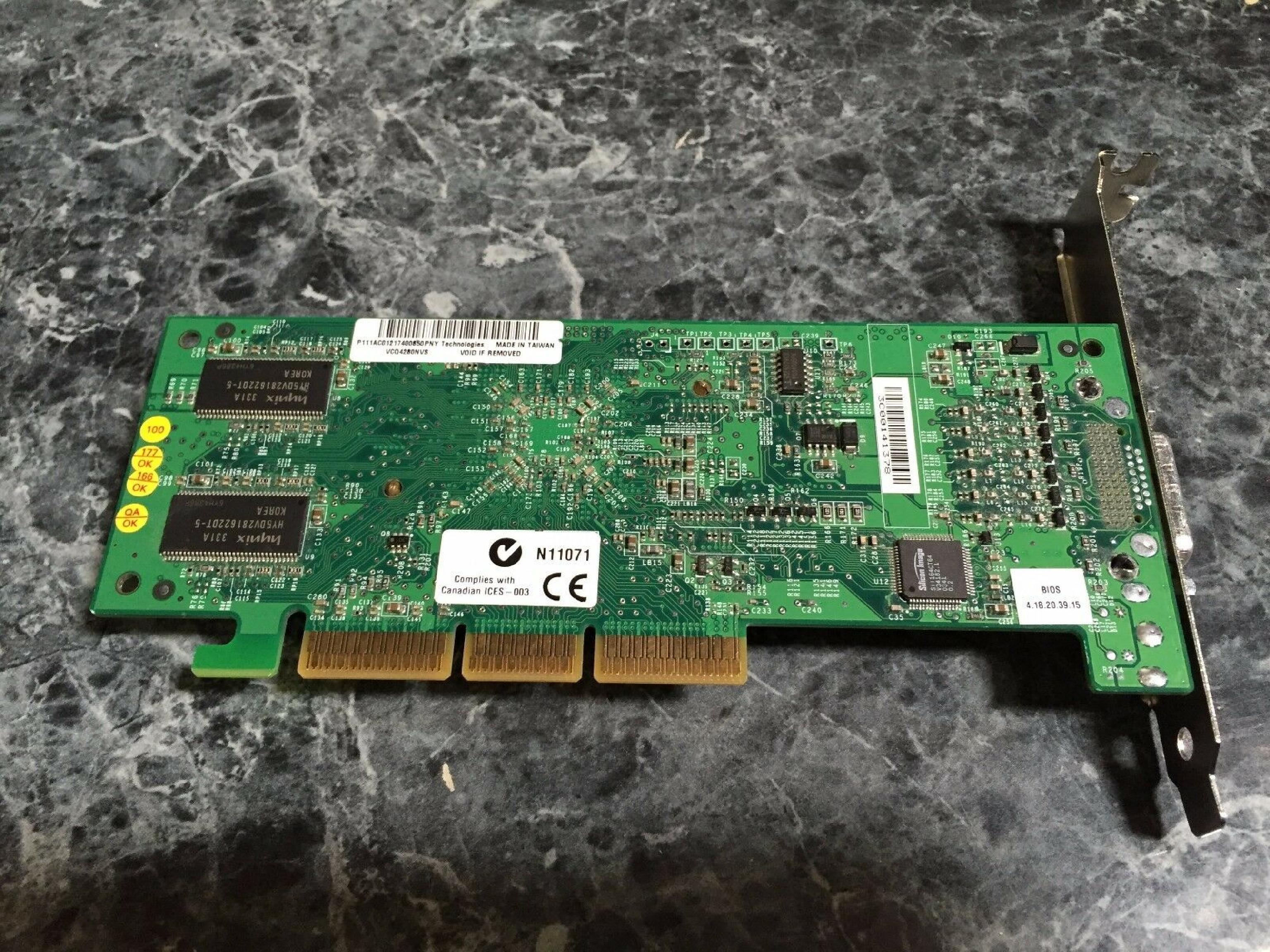 NVIDIA VCQ4280NVS 64MB AGP VIDEO CARD WITH DMS-60 OUTPUT