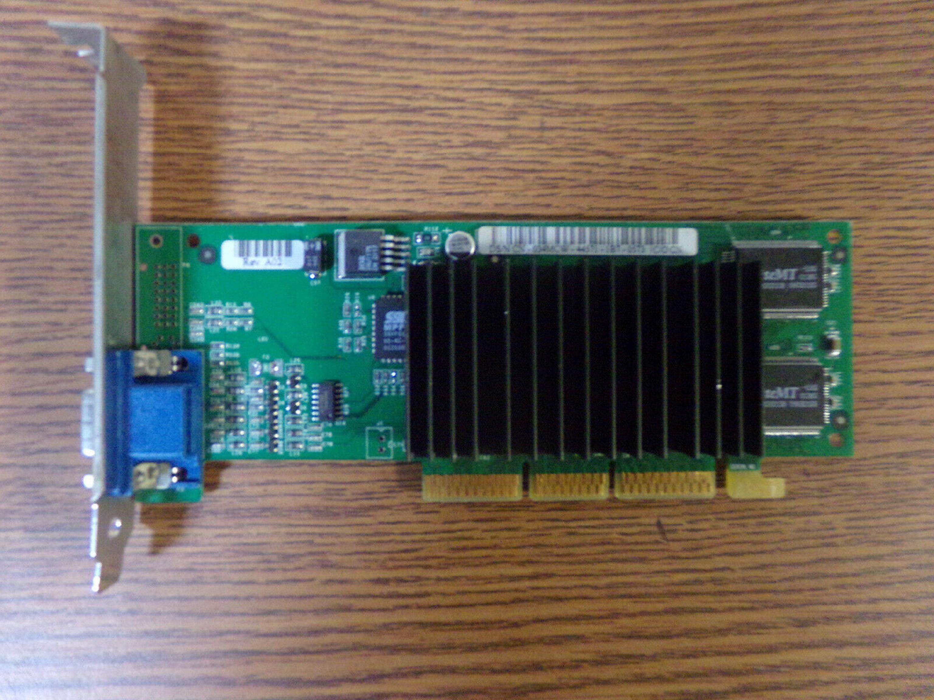 NVIDIA 180-P0019-0100-A04 16MB AGP VIDEO CARD TNT2 WITH VGA OUTPUT