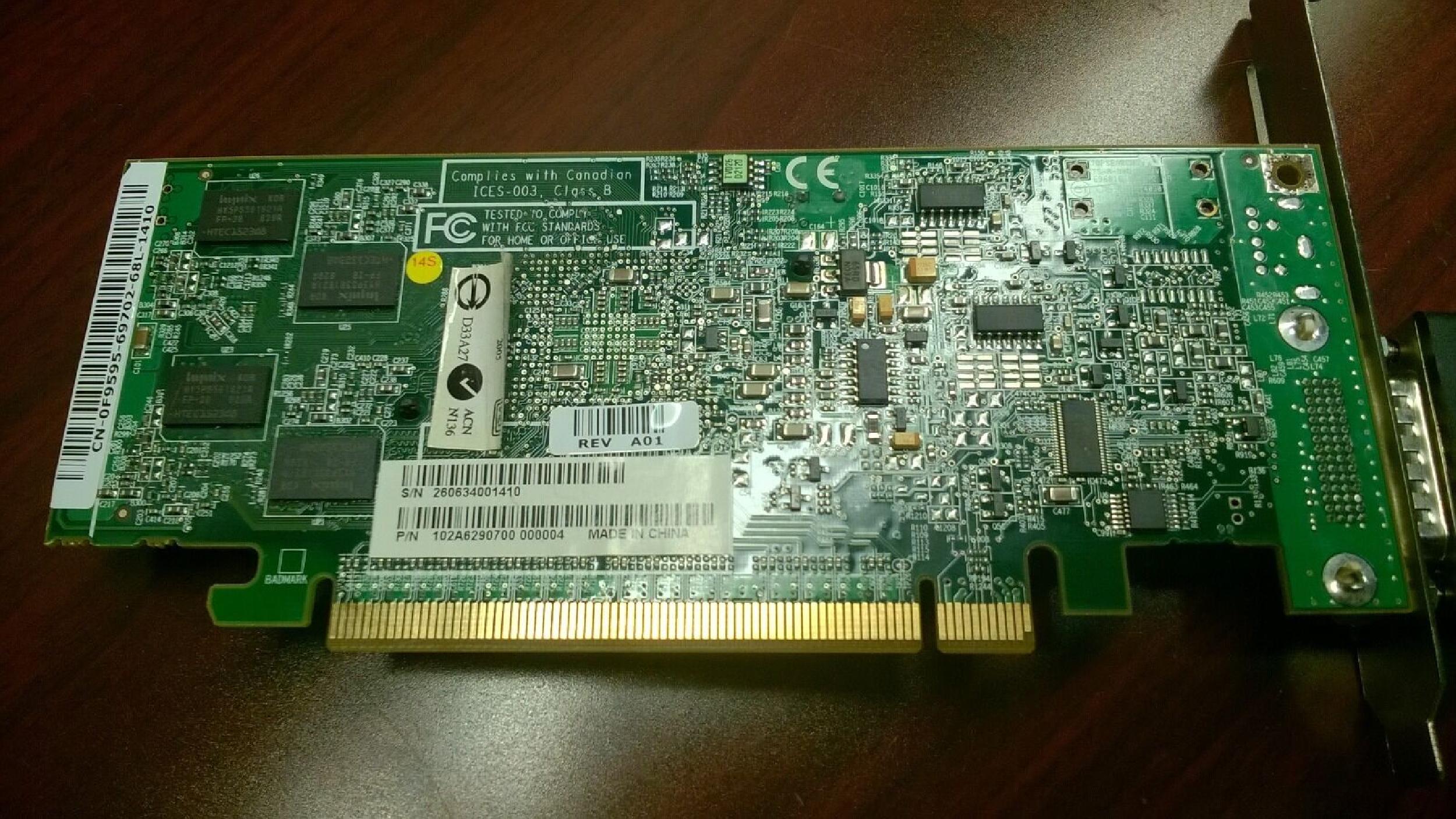 ATI 102A6290700 256MB PCI-E VIDEO CARD RADEON X600SE WITH DMS-59 OUTPUT