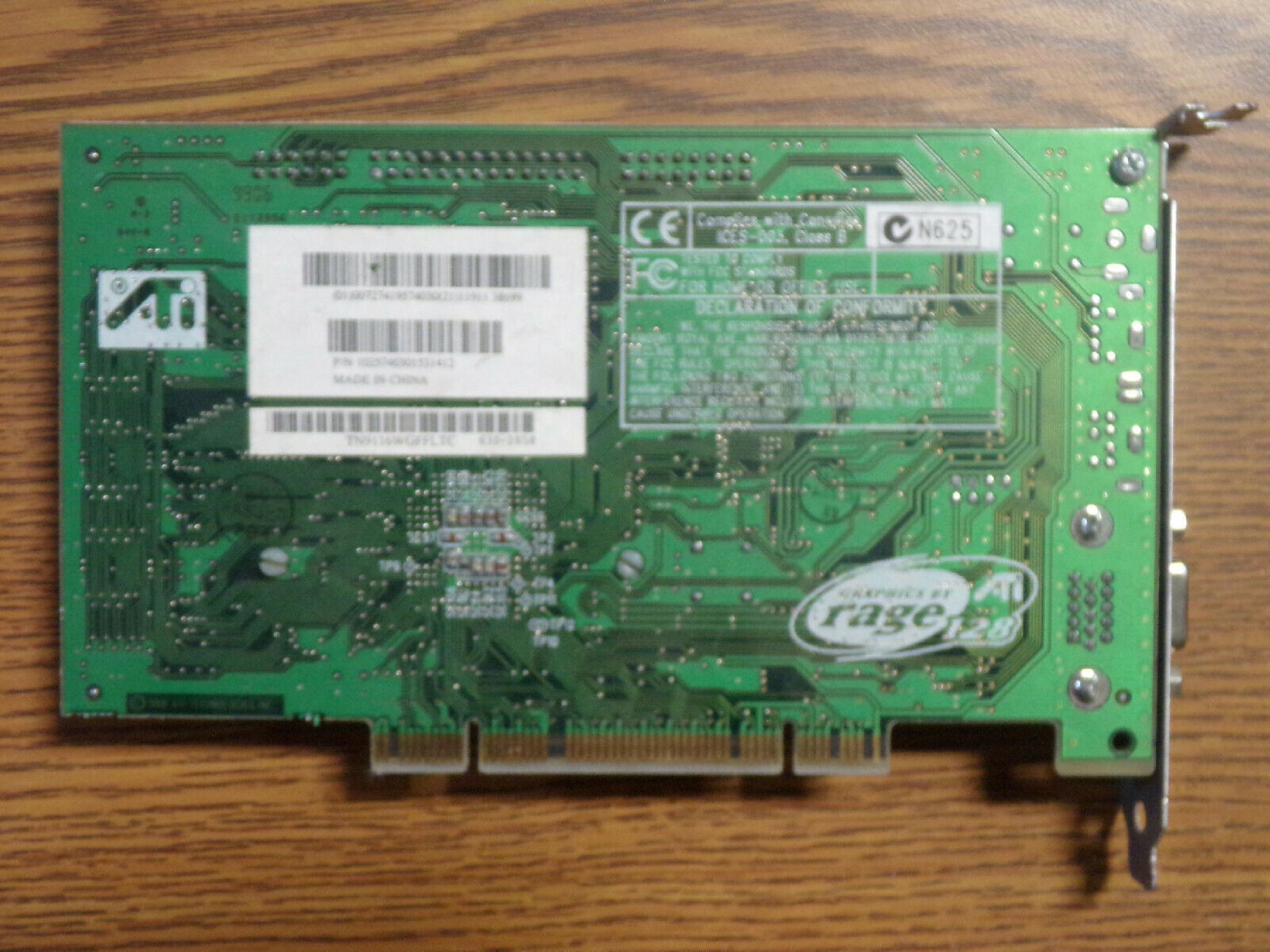 ATI 630-2858 16MB PCI VIDEO CARD RAGE 128 WITH VGA OUTPUT