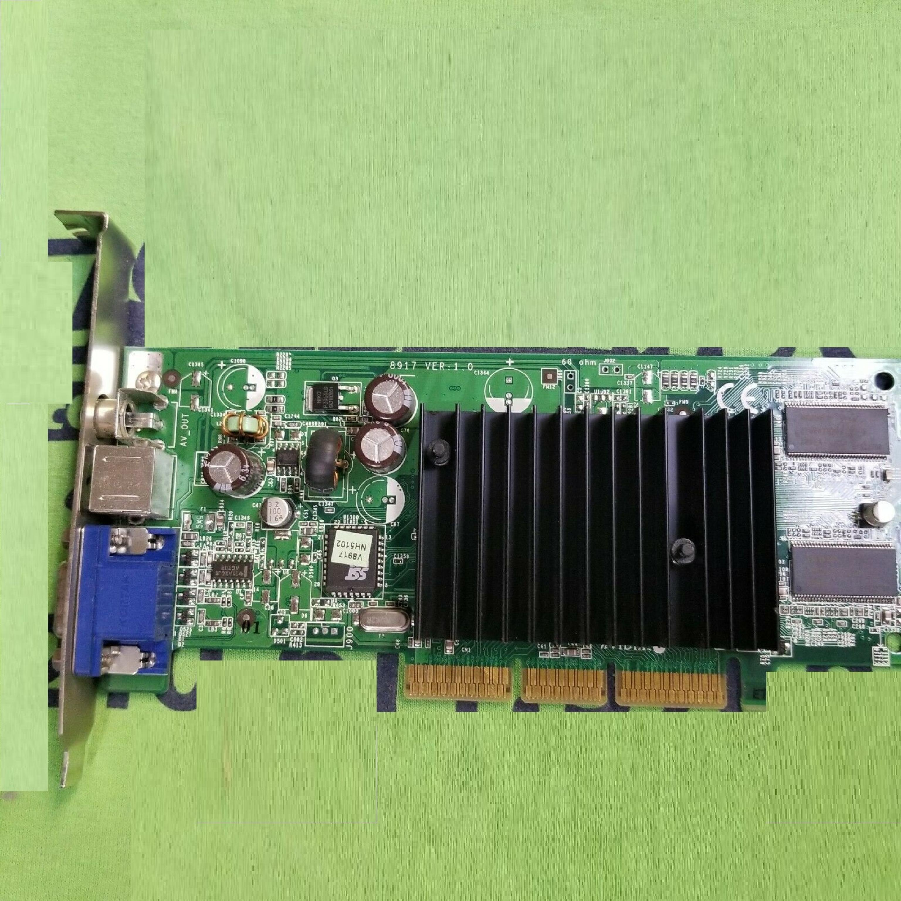 NVIDIA / HEWLETT PACKARD / HP 8917 128MB AGP VIDEO CARD WITH VGA AV AND SVIDEO OUTPUTS MX440-8X 64MB S-VIDEO COMPOSITE OUT