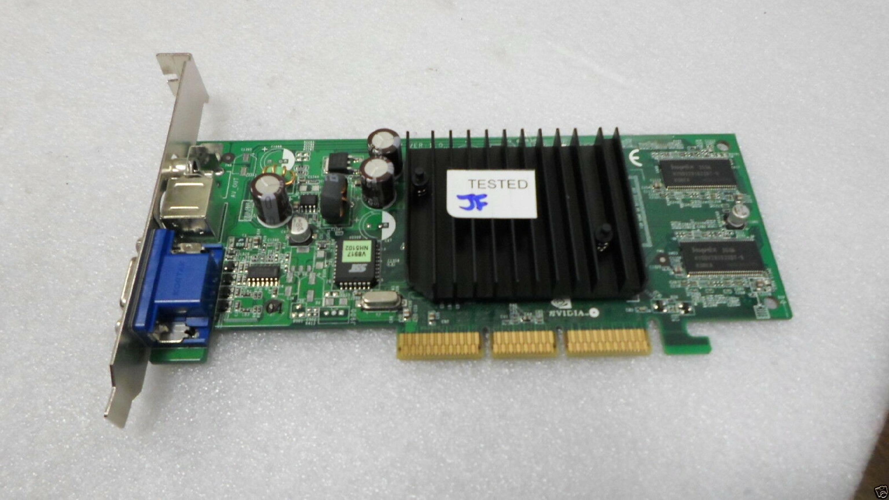 NVIDIA / HEWLETT PACKARD / HP 8917 128MB AGP VIDEO CARD WITH VGA AV AND SVIDEO OUTPUTS MX440-8X 64MB S-VIDEO COMPOSITE OUT