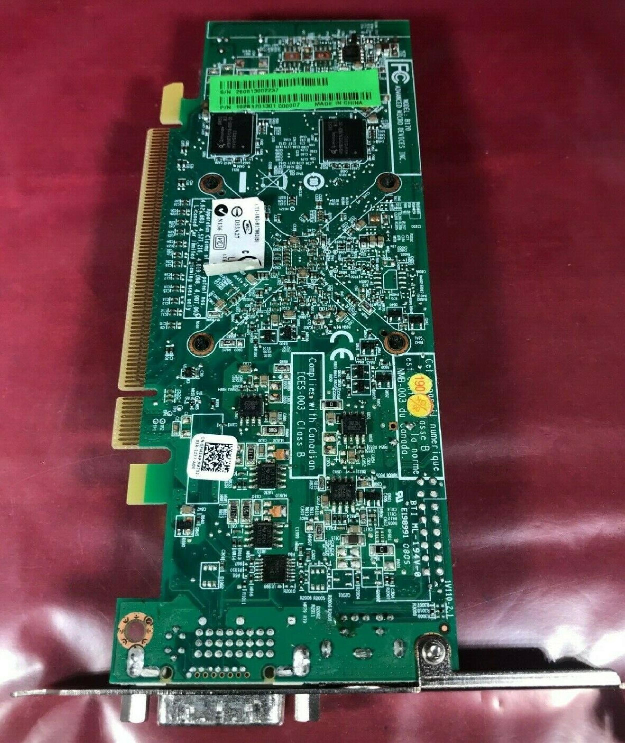 ATI B170 256MB PCI-E VIDEO CARD X1300 WITH DVI AND SVIDEO OUTPUTS PCI EXPRESS