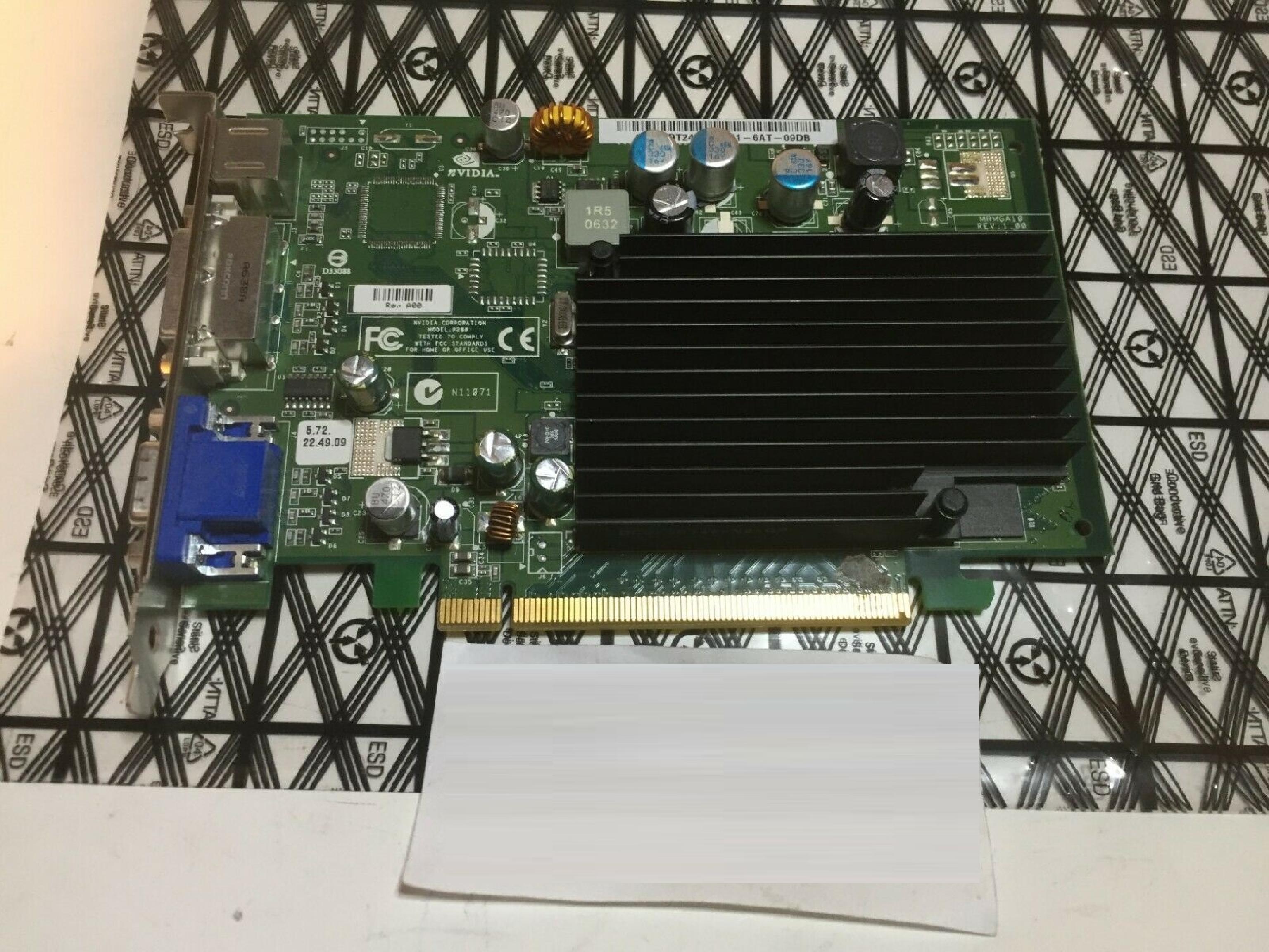 NVIDIA P280 128MB PCI-E VIDEO CARD GEFORCE 7300 WITH DVI VGA AND SVIDEO