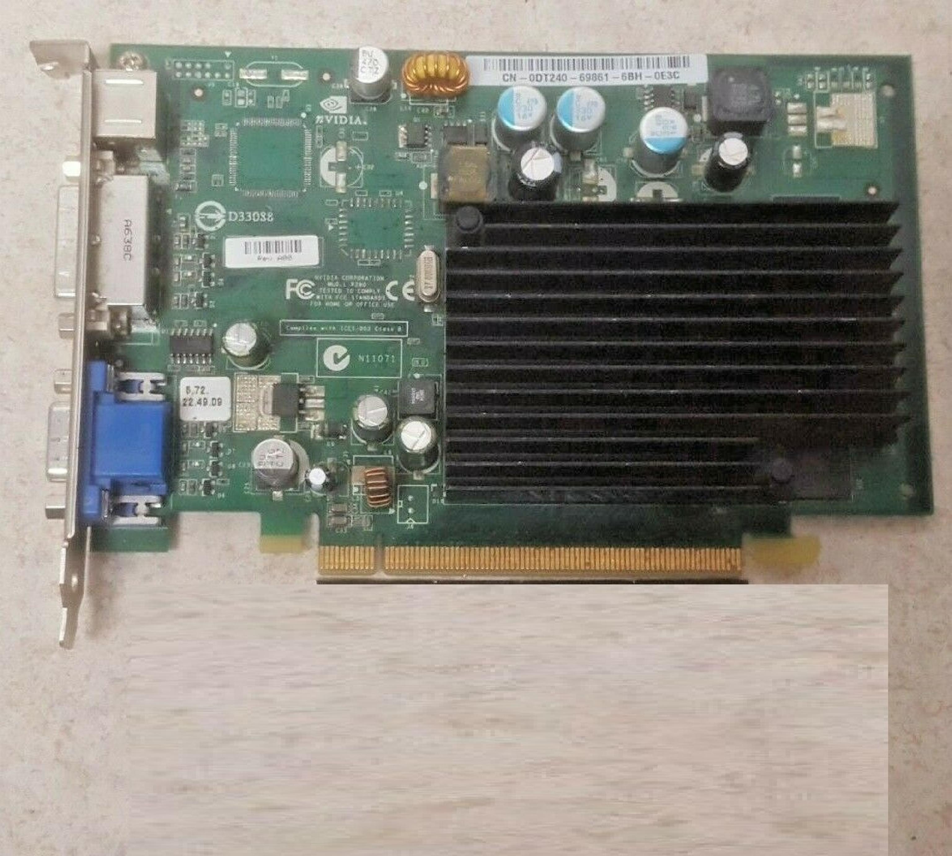 NVIDIA P280 128MB PCI-E VIDEO CARD GEFORCE 7300 WITH DVI VGA AND SVIDEO