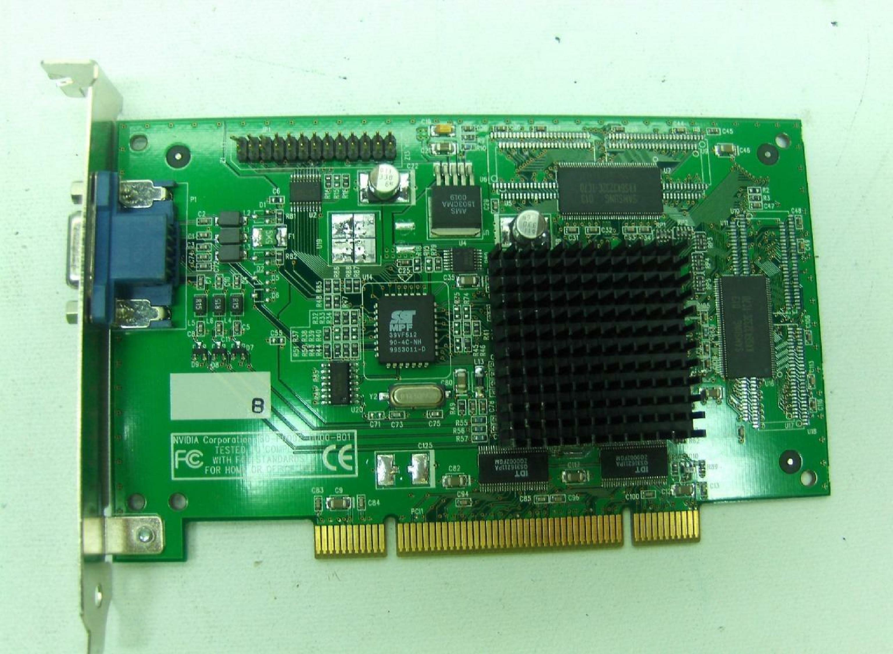 NVIDIA 180-P0002-0000-B01 16MB PCI VIDEO CARD WITH VGA OUTPUT