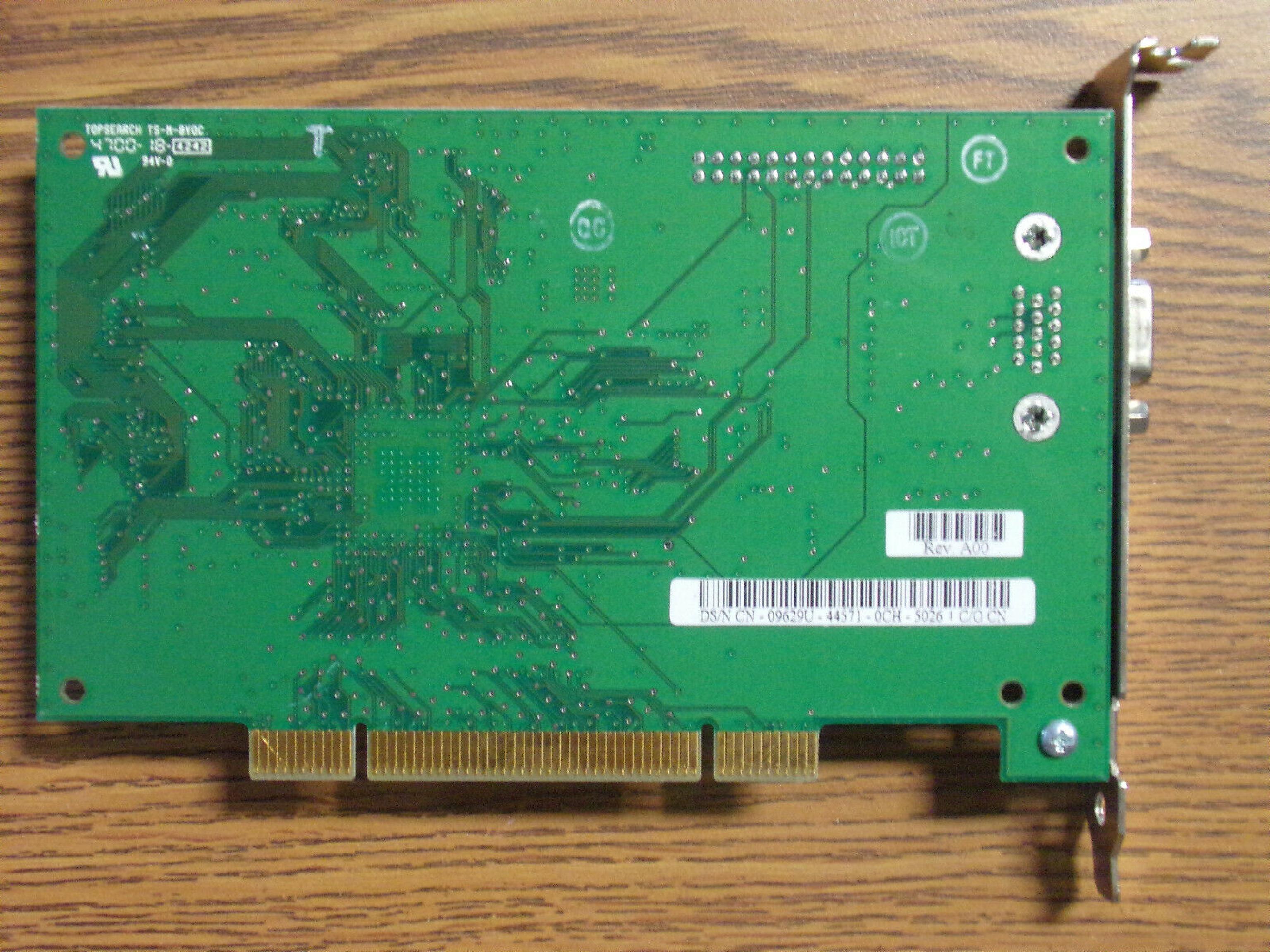 NVIDIA 180-P0002-0000-B01 16MB PCI VIDEO CARD WITH VGA OUTPUT