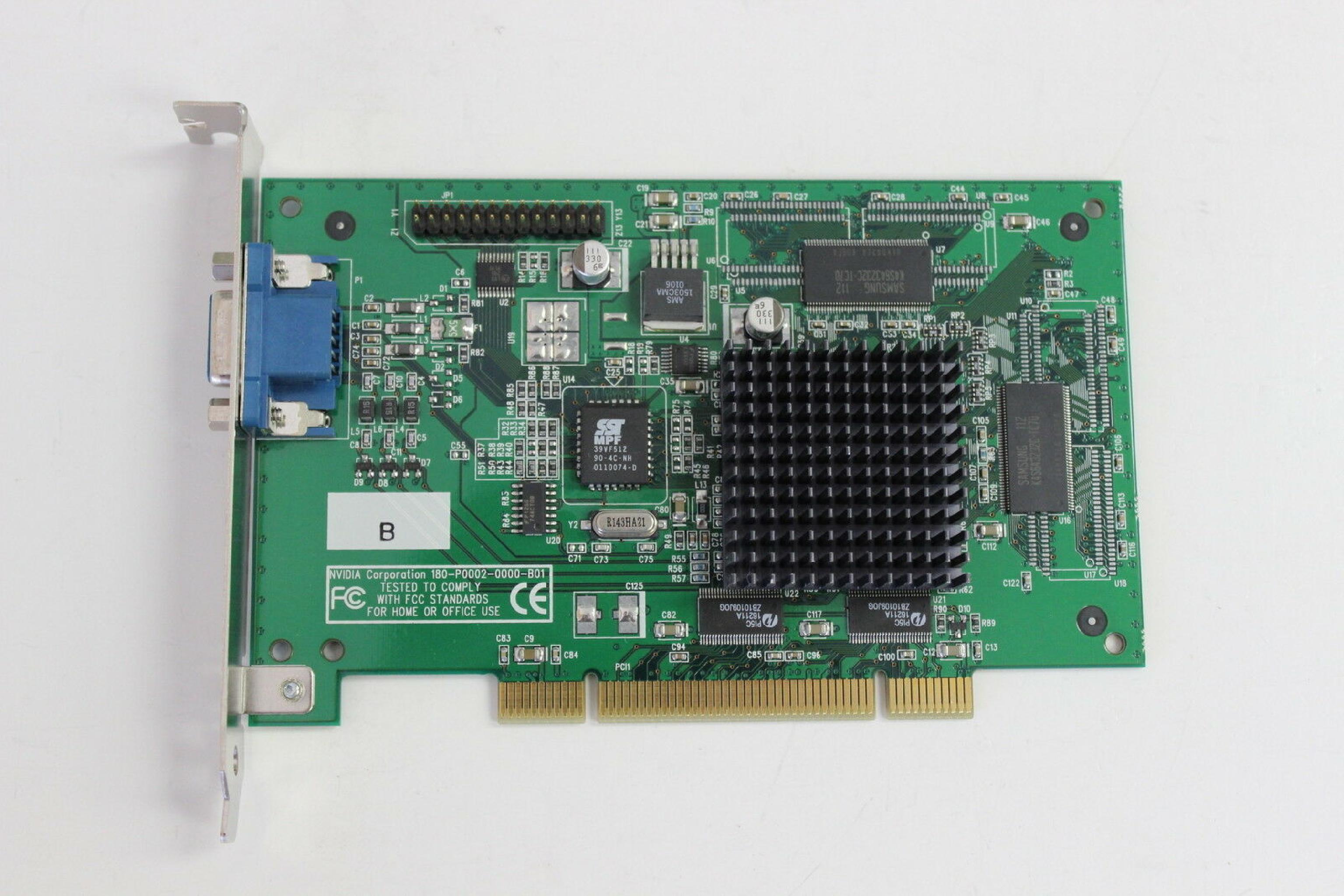 NVIDIA 180-P0002-0000-B01 16MB PCI VIDEO CARD WITH VGA OUTPUT