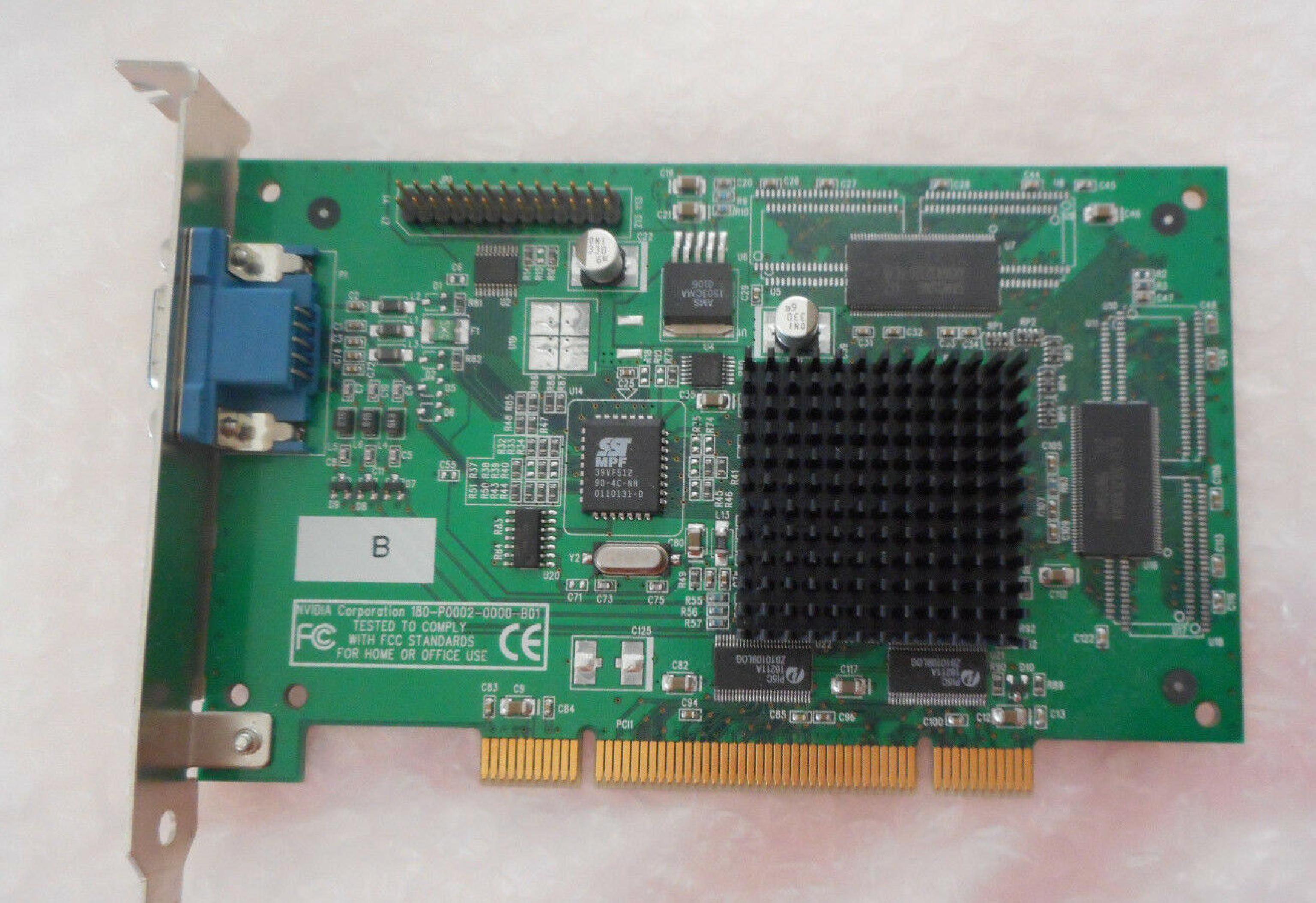 NVIDIA 180-P0002-0000-B01 16MB PCI VIDEO CARD WITH VGA OUTPUT