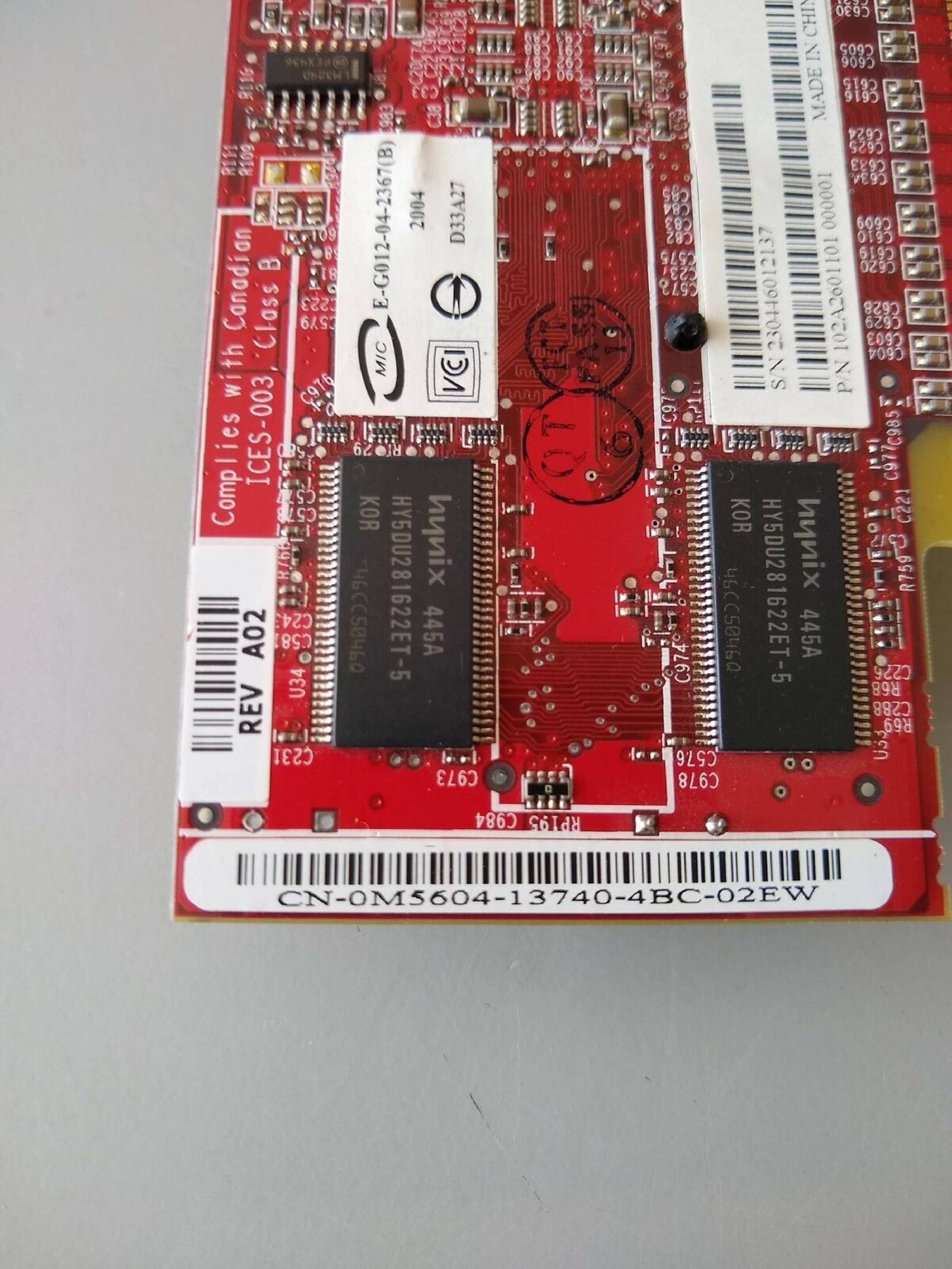 ATI 0M5604 64MB PCI-E VIDEO CARD X300 WITH DVI AND SVIDEO OUTPUTS PCIE RADEON PRO