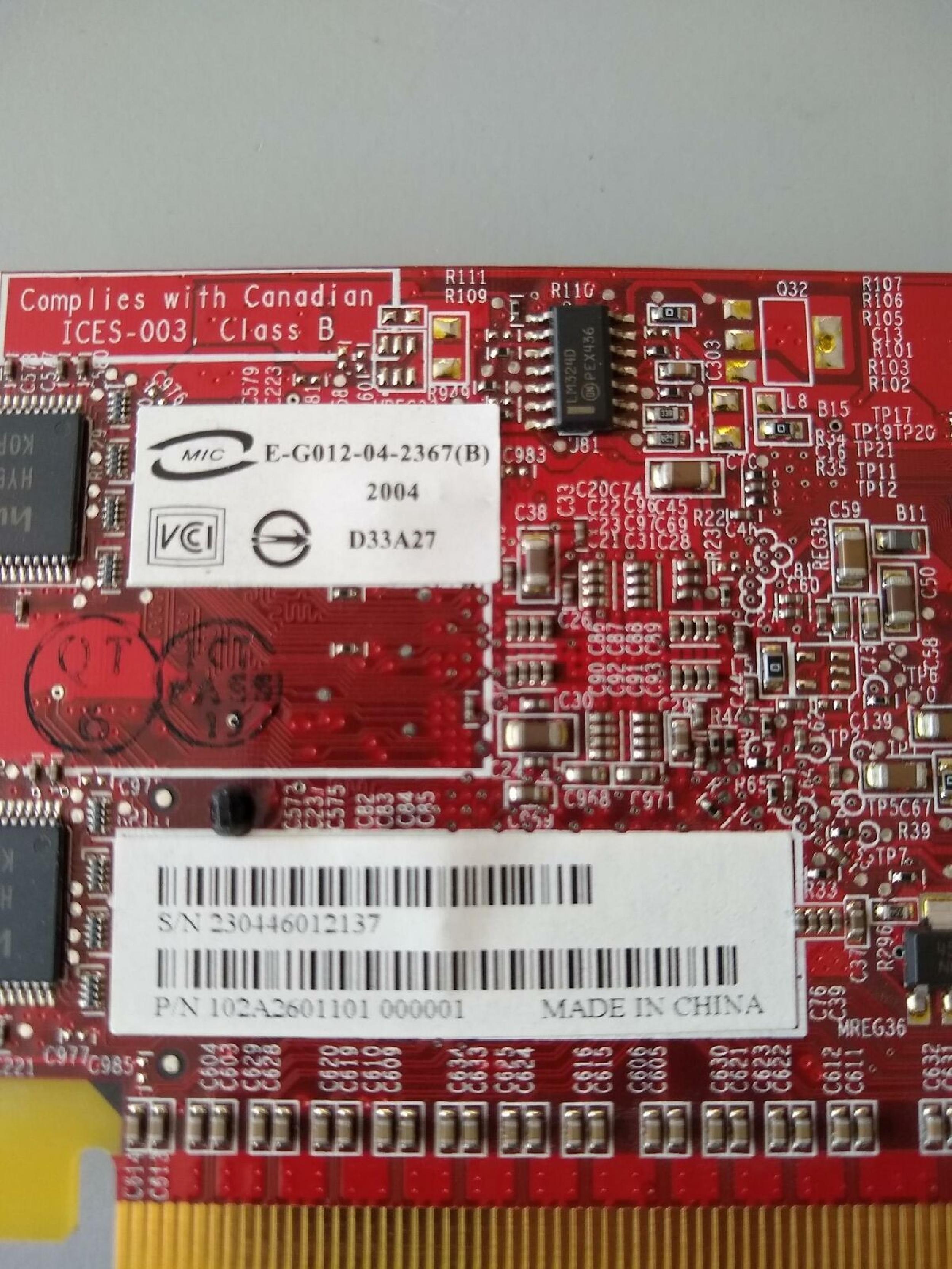 ATI 0M5604 64MB PCI-E VIDEO CARD X300 WITH DVI AND SVIDEO OUTPUTS PCIE RADEON PRO