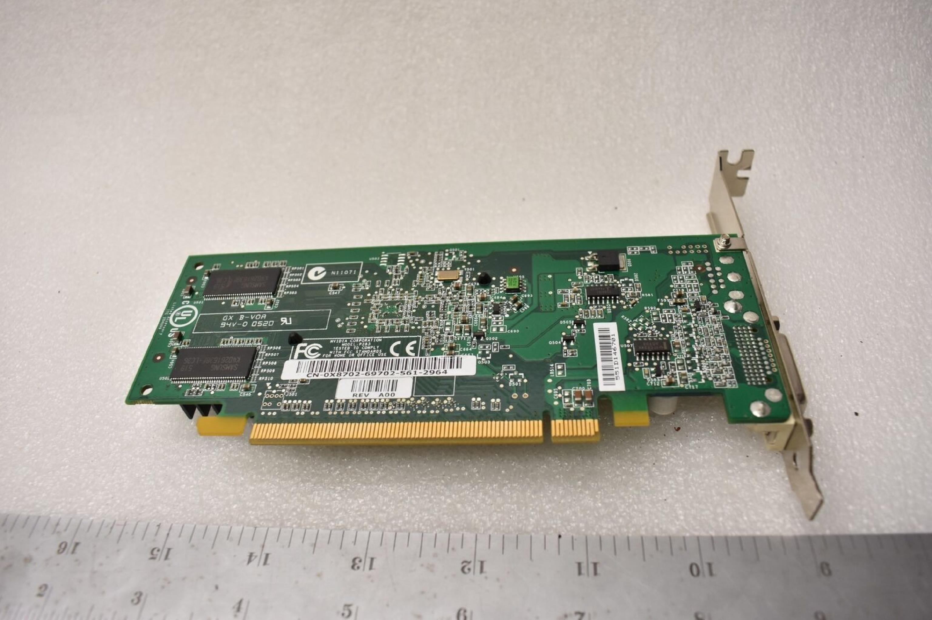 NVIDIA 0X8702 128MB PCI-E VIDEO CARD WITH DMS-59 OUTPUT