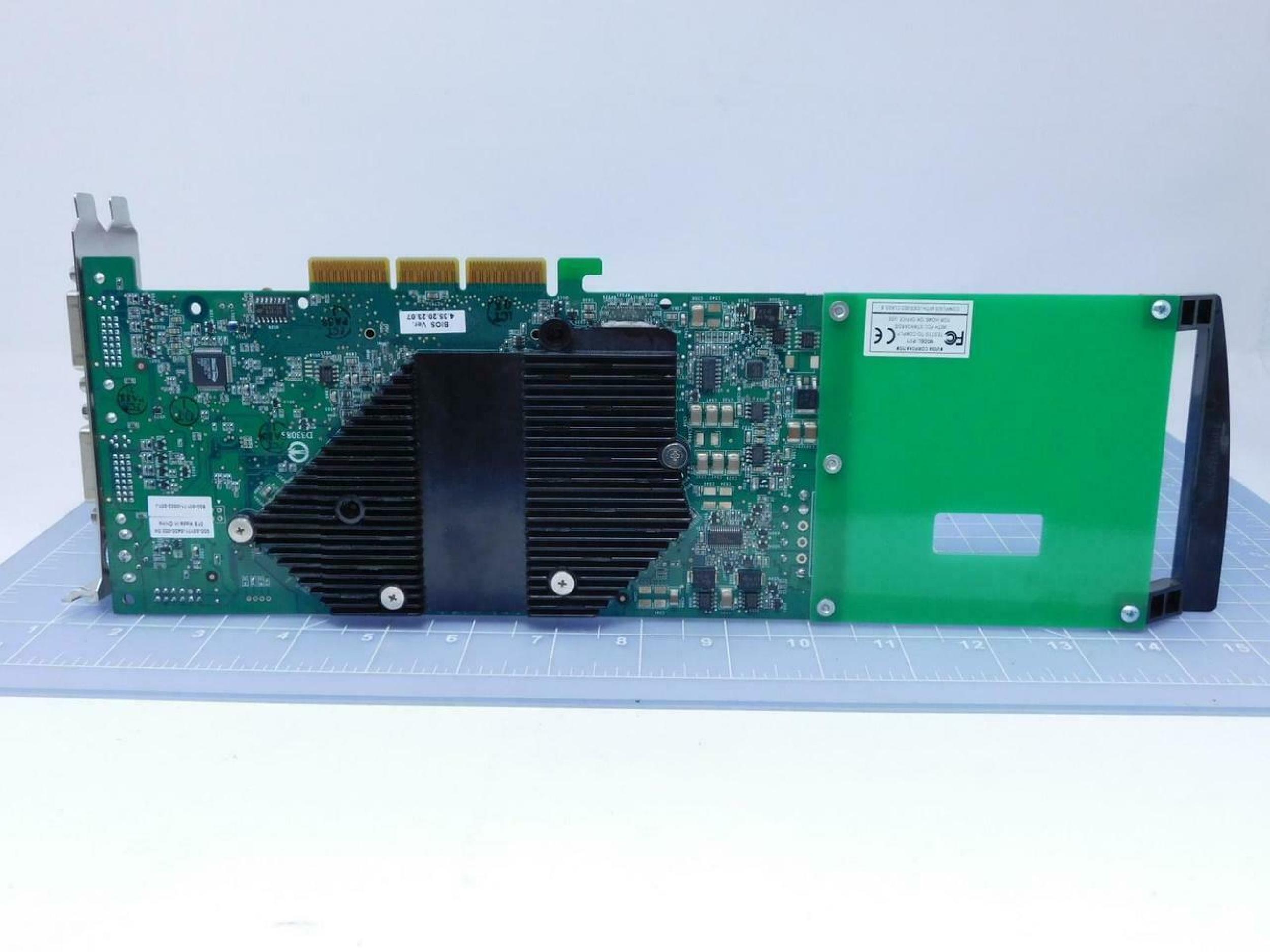 NVIDIA 355-00000-0056-000 DEFECTIVE WITH GOOD FAN 256MB AGP VIDEO CARD WITH DUAL DVI OUTPUTS