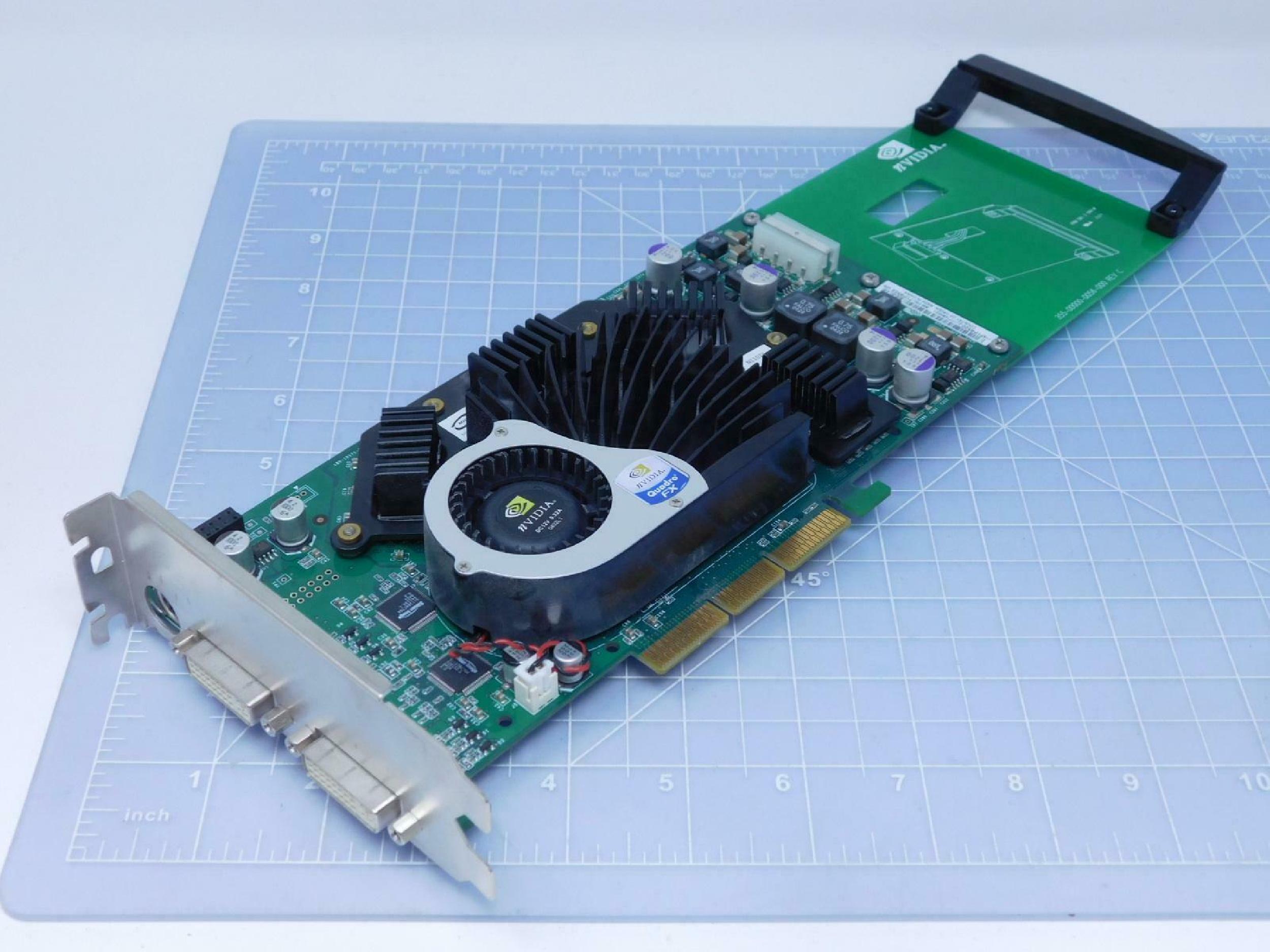 NVIDIA 355-00000-0056-000 DEFECTIVE WITH GOOD FAN 256MB AGP VIDEO CARD WITH DUAL DVI OUTPUTS