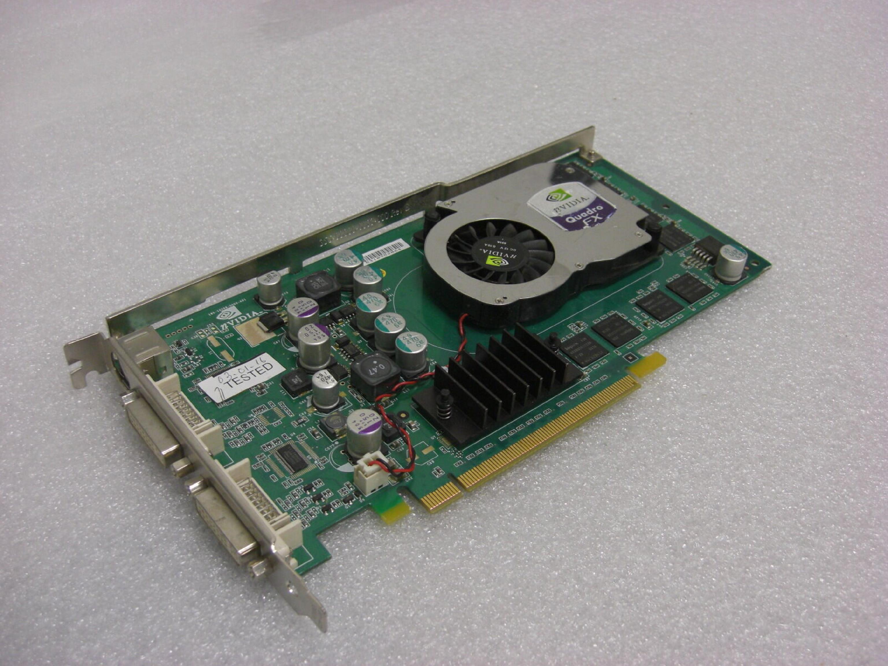 NVIDIA 180-10268-0000-A01 128MB PCI-E VIDEO CARD QUADRO FX1300 WITH DUAL DVI OUTPUTS