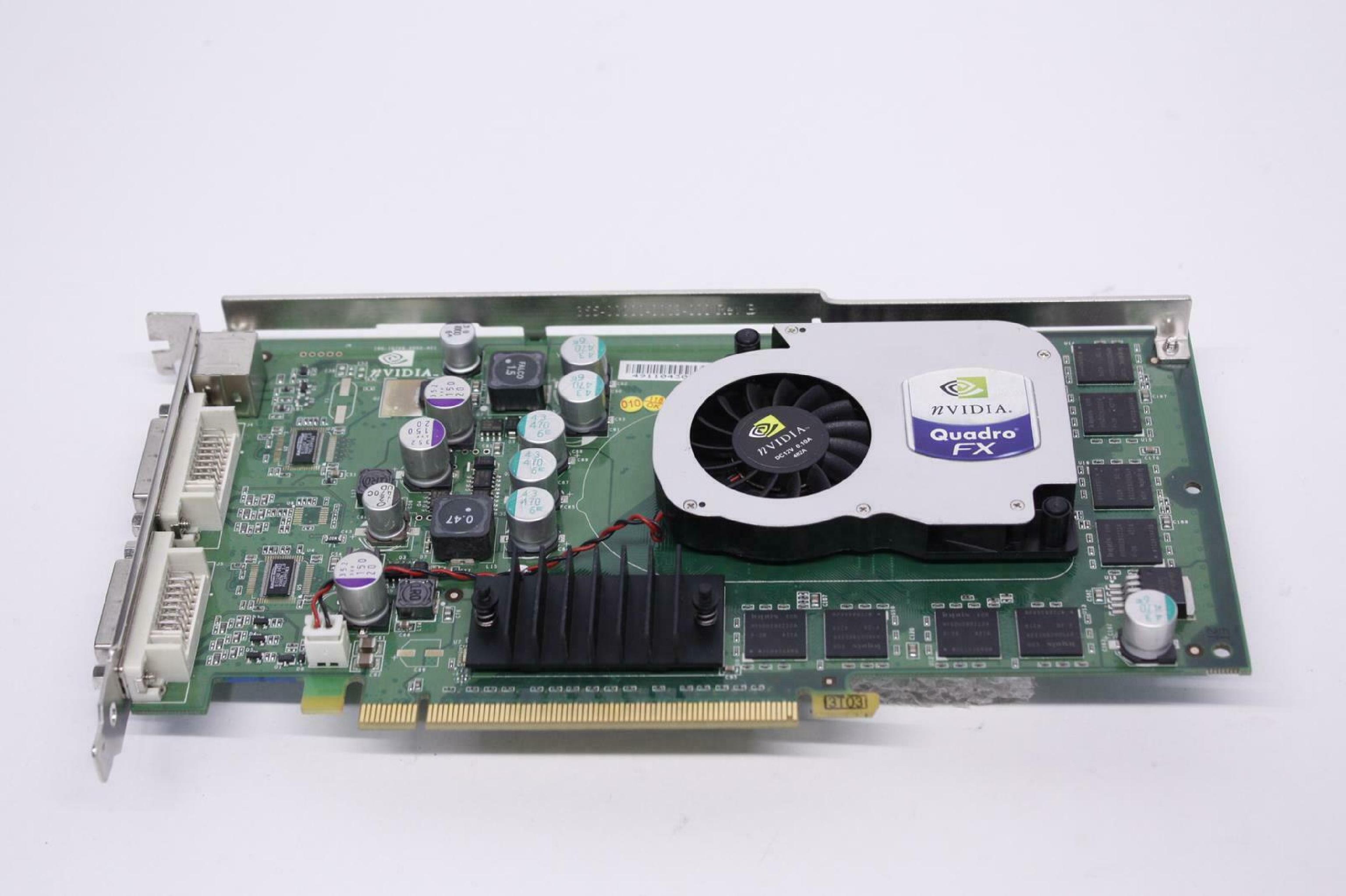 NVIDIA 0N4077 128MB PCI-E VIDEO CARD QUADRO FX1300 WITH DUAL DVI OUTPUTS