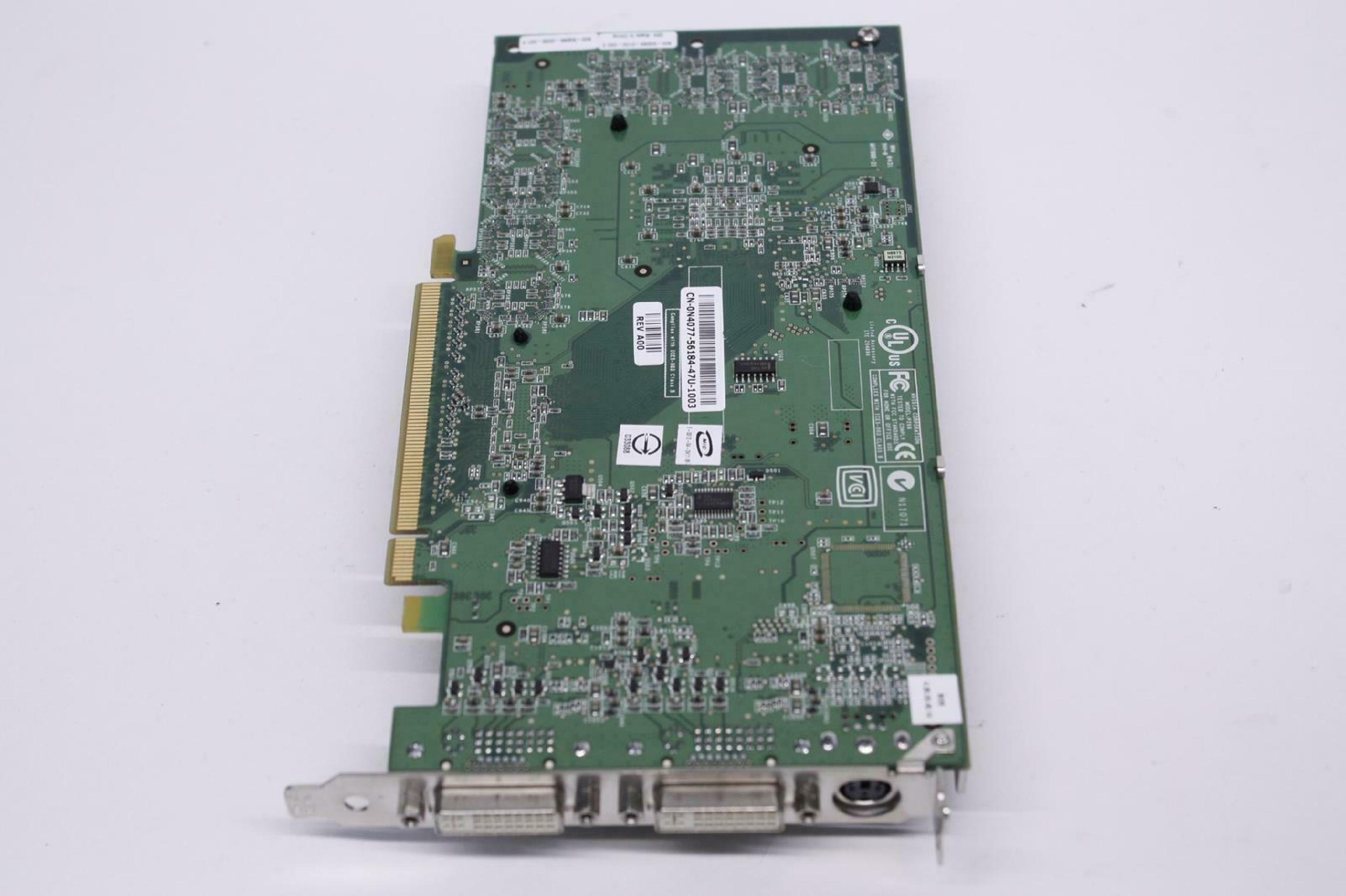 NVIDIA 0N4077 128MB PCI-E VIDEO CARD QUADRO FX1300 WITH DUAL DVI OUTPUTS