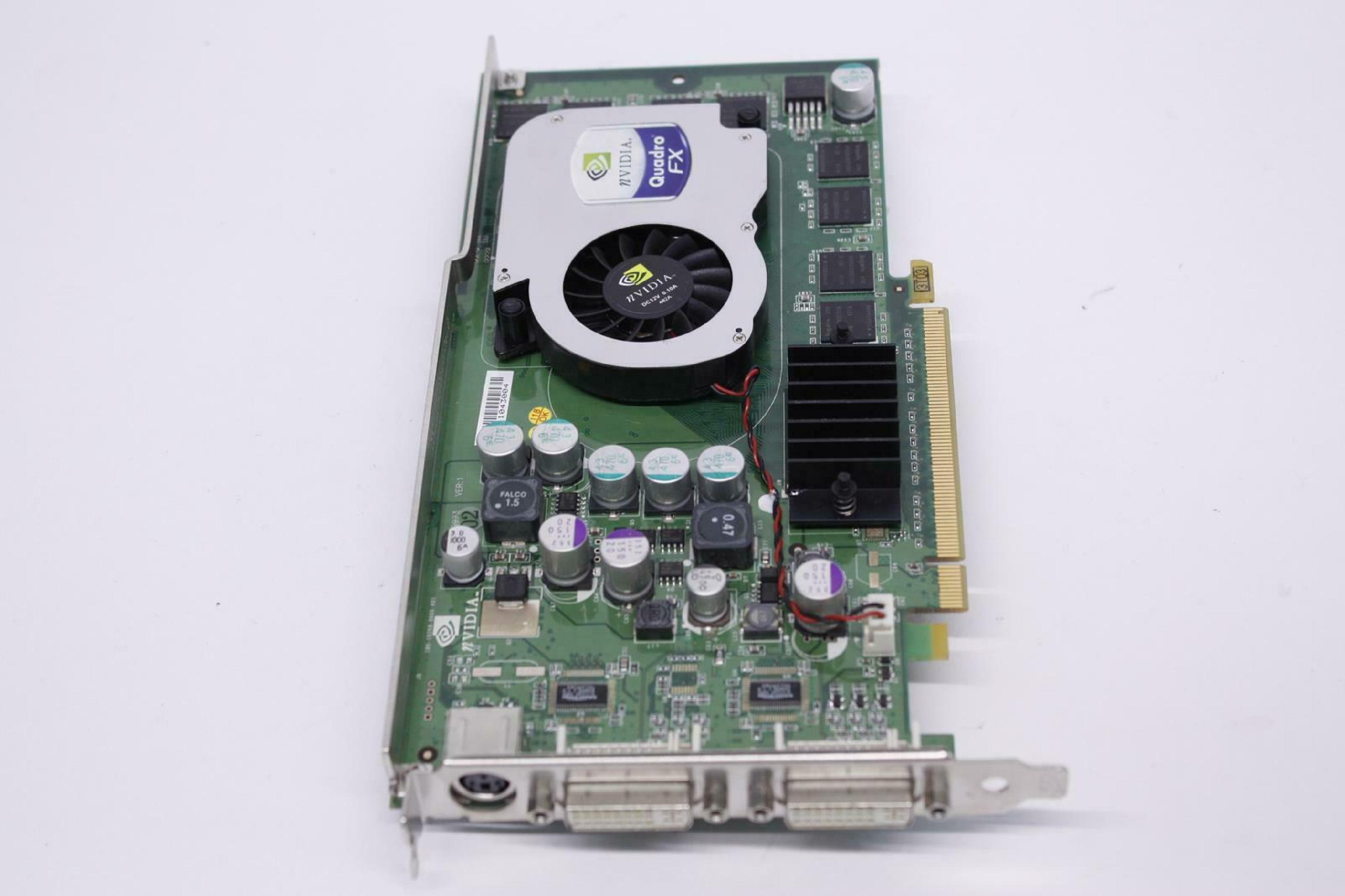 NVIDIA 0N4077 128MB PCI-E VIDEO CARD QUADRO FX1300 WITH DUAL DVI OUTPUTS