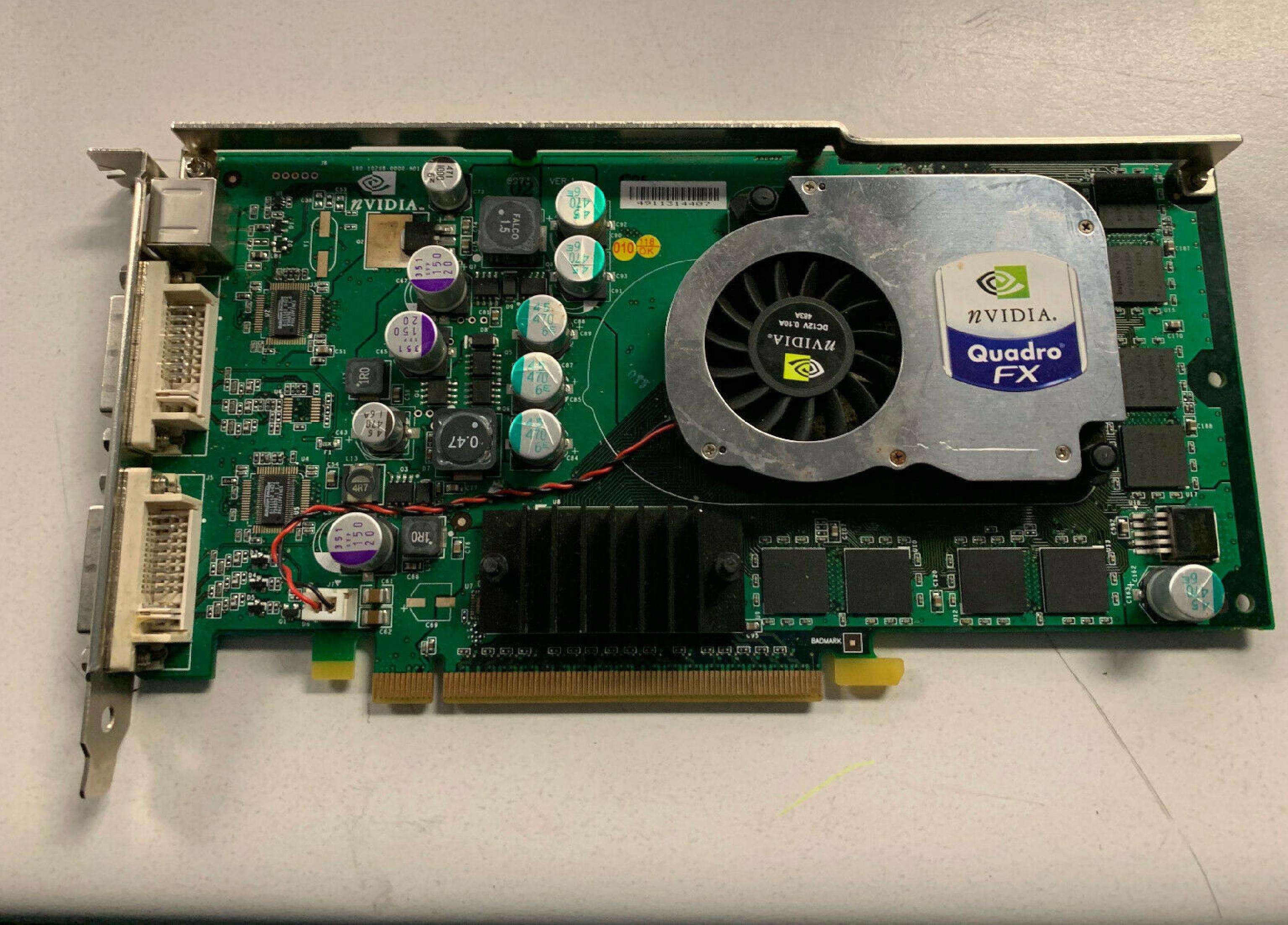 NVIDIA P268 128MB PCI-E VIDEO CARD QUADRO FX1300 WITH DUAL DVI OUTPUTS