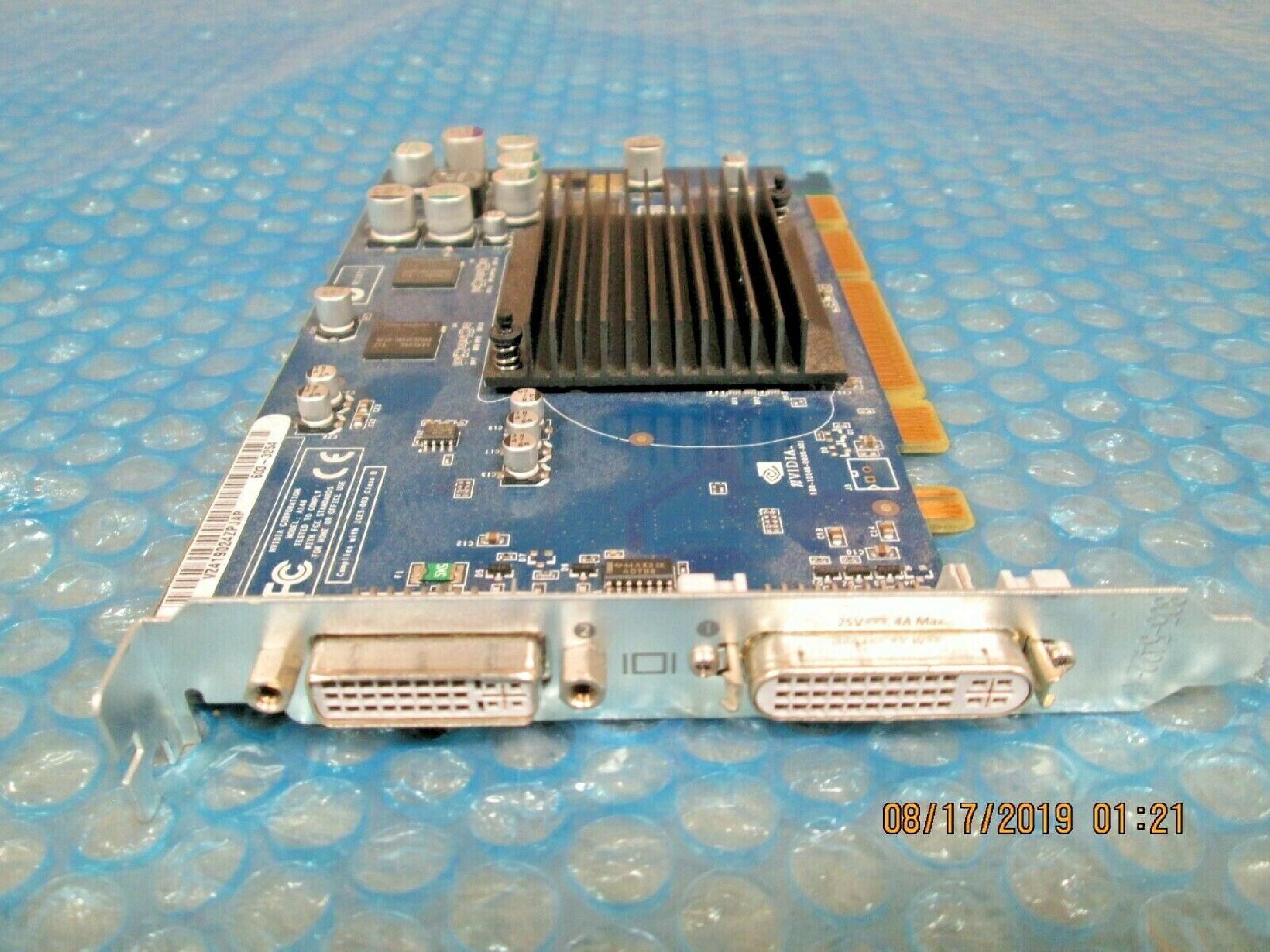 NVIDIA 603-3254 64MB AGP VIDEO CARD MAC FX5200 DDR WITH APPLE DVI AND DVI OUTPUTS