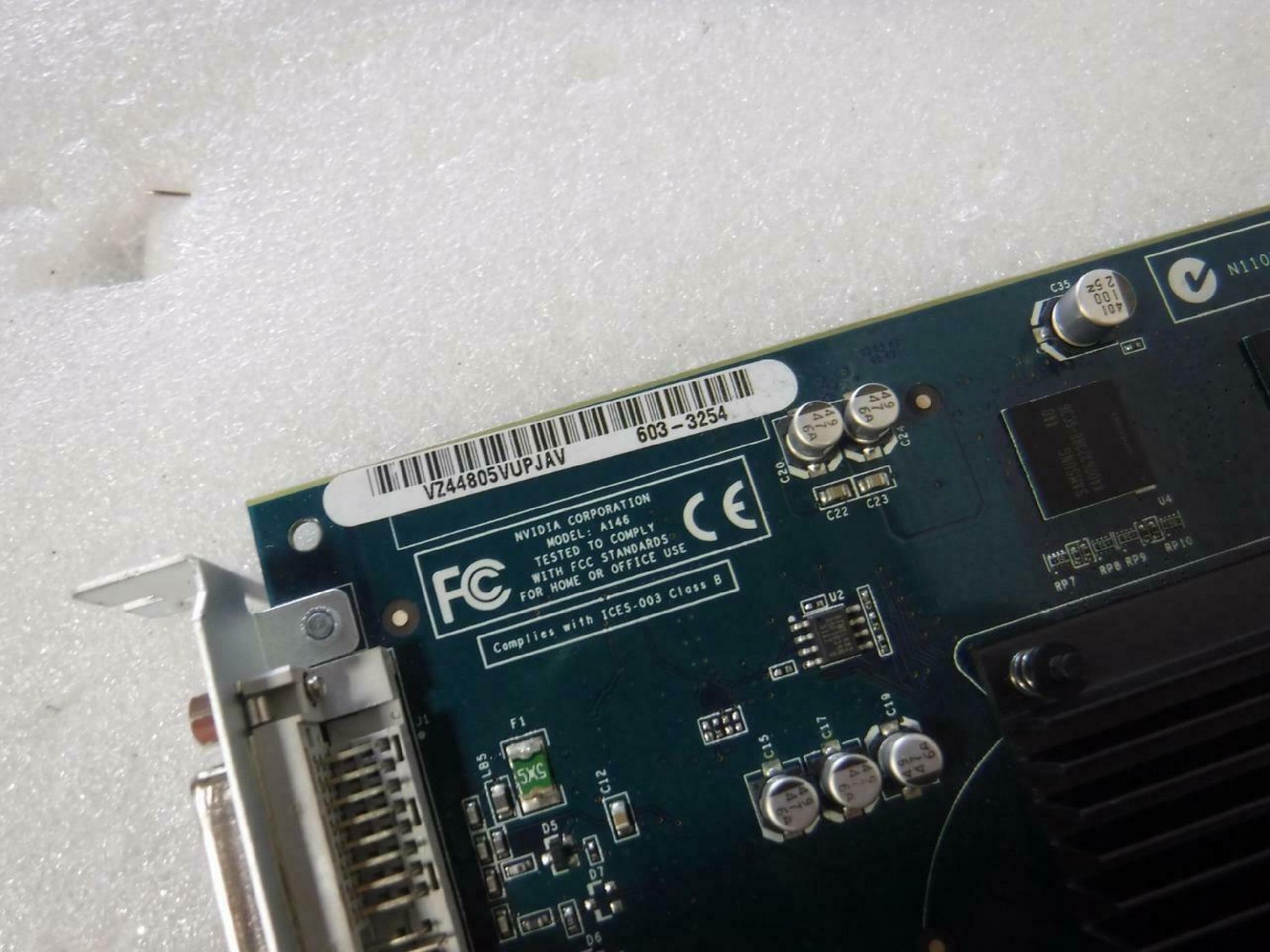 NVIDIA 603-3254 64MB AGP VIDEO CARD MAC FX5200 DDR WITH APPLE DVI AND DVI OUTPUTS