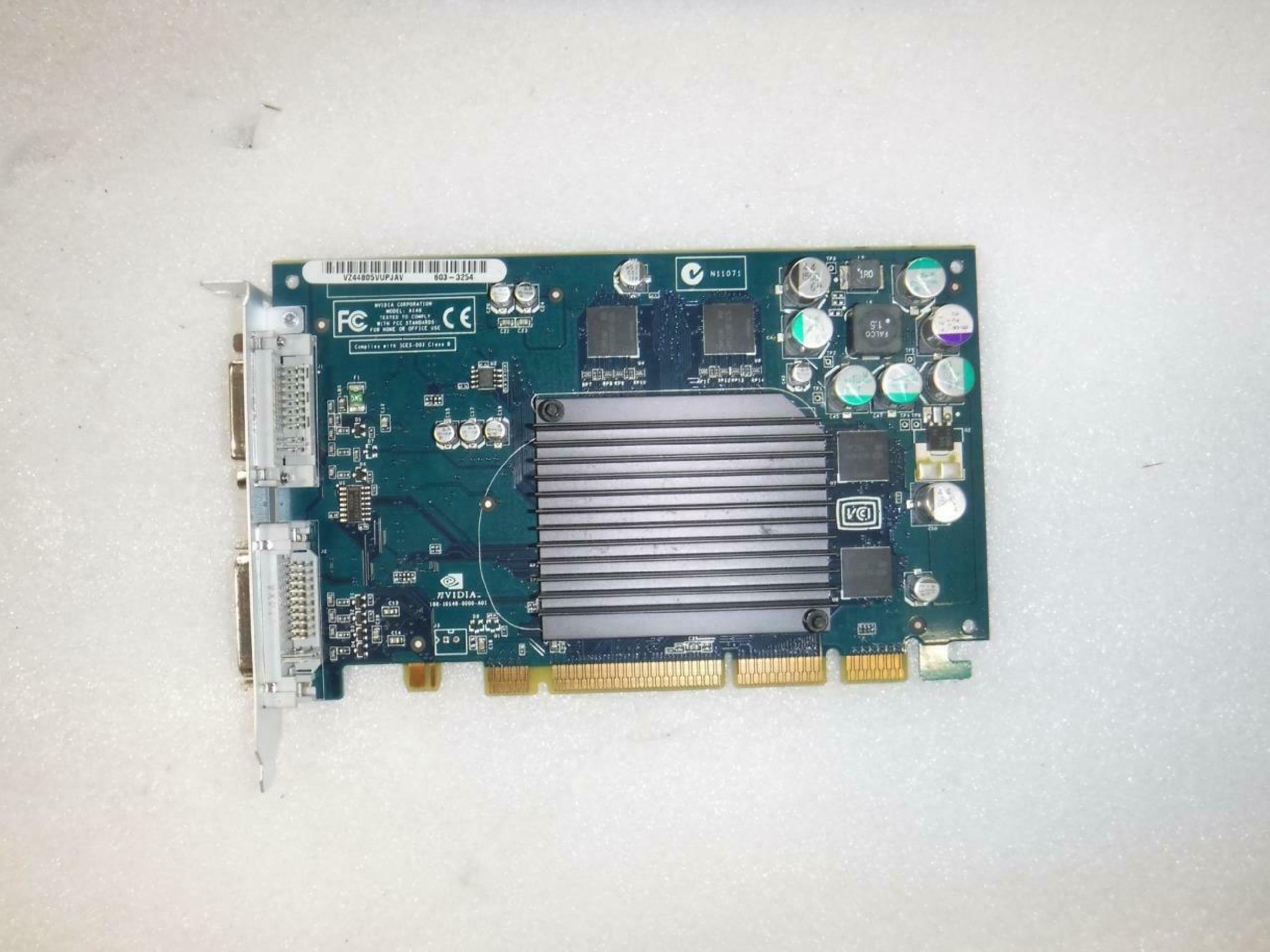 NVIDIA 603-3254 64MB AGP VIDEO CARD MAC FX5200 DDR WITH APPLE DVI AND DVI OUTPUTS