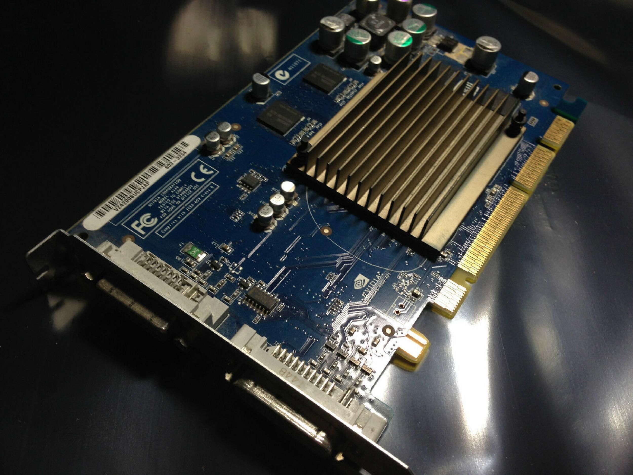 NVIDIA 630-6627 64MB AGP VIDEO CARD MAC FX5200 DDR WITH APPLE DVI AND DVI OUTPUTS