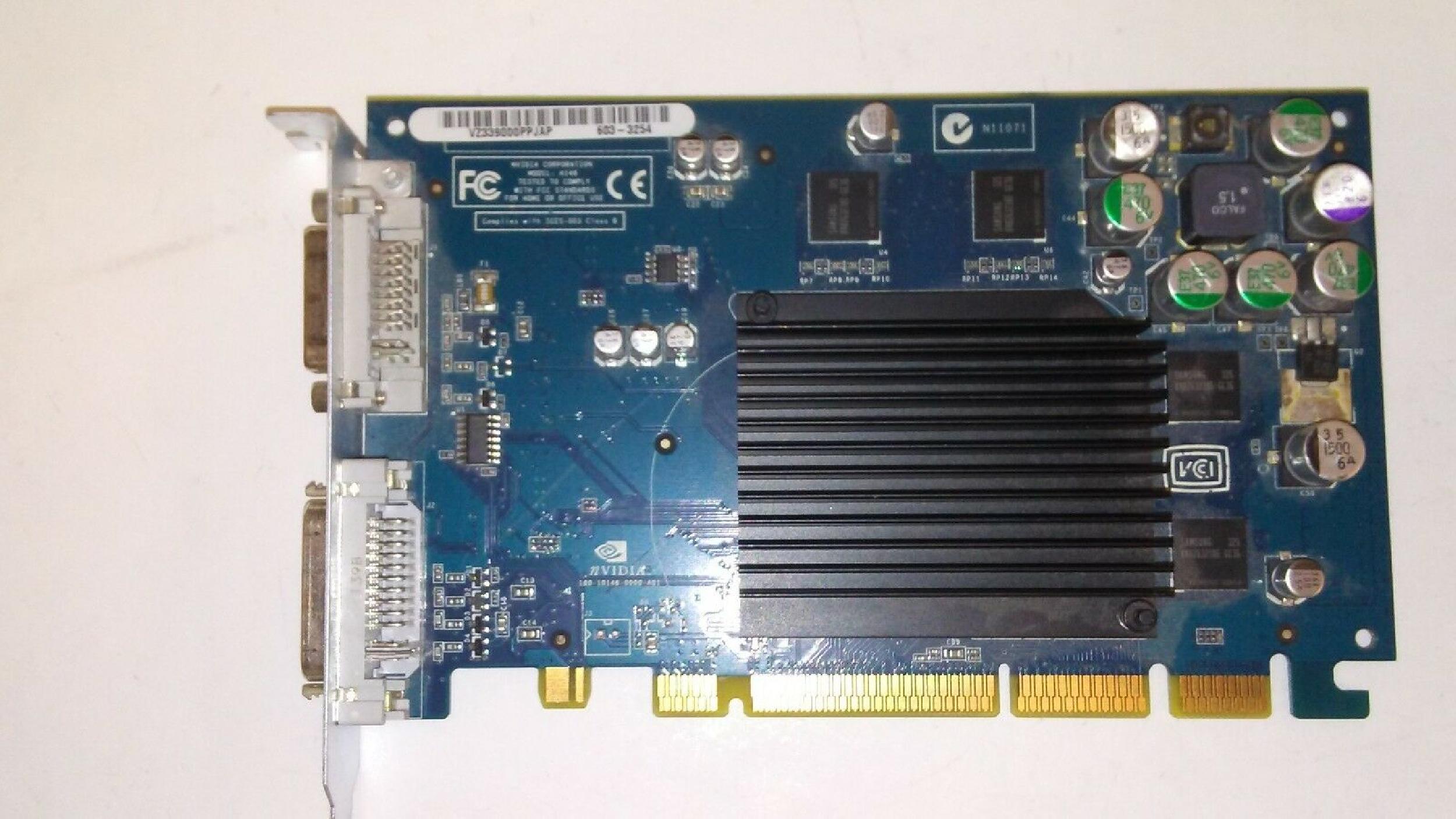 NVIDIA 900-10146-0001-001 64MB AGP VIDEO CARD MAC FX5200 DDR WITH APPLE DVI AND DVI OUTPUTS