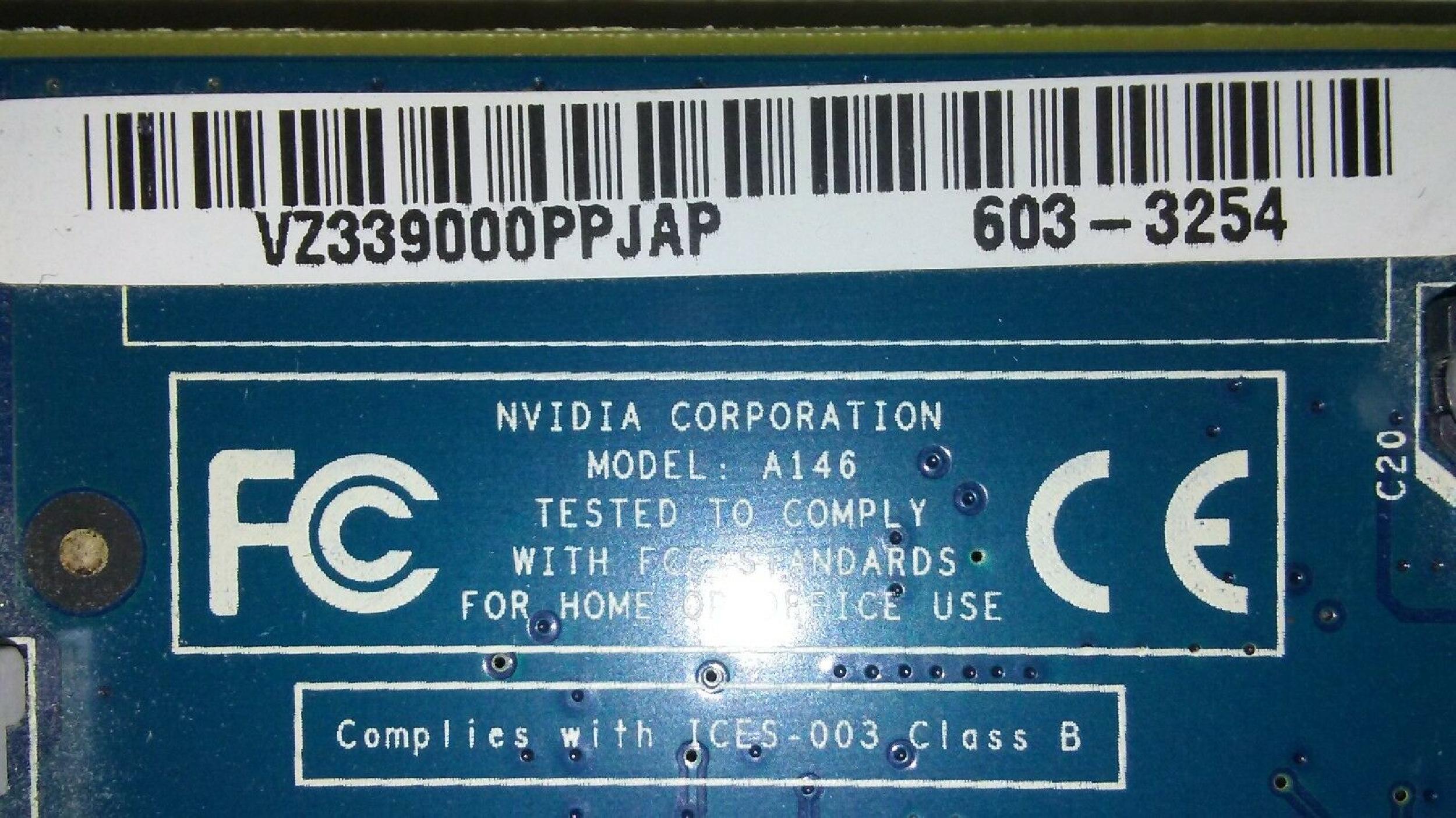 NVIDIA 900-10146-0001-001 64MB AGP VIDEO CARD MAC FX5200 DDR WITH APPLE DVI AND DVI OUTPUTS