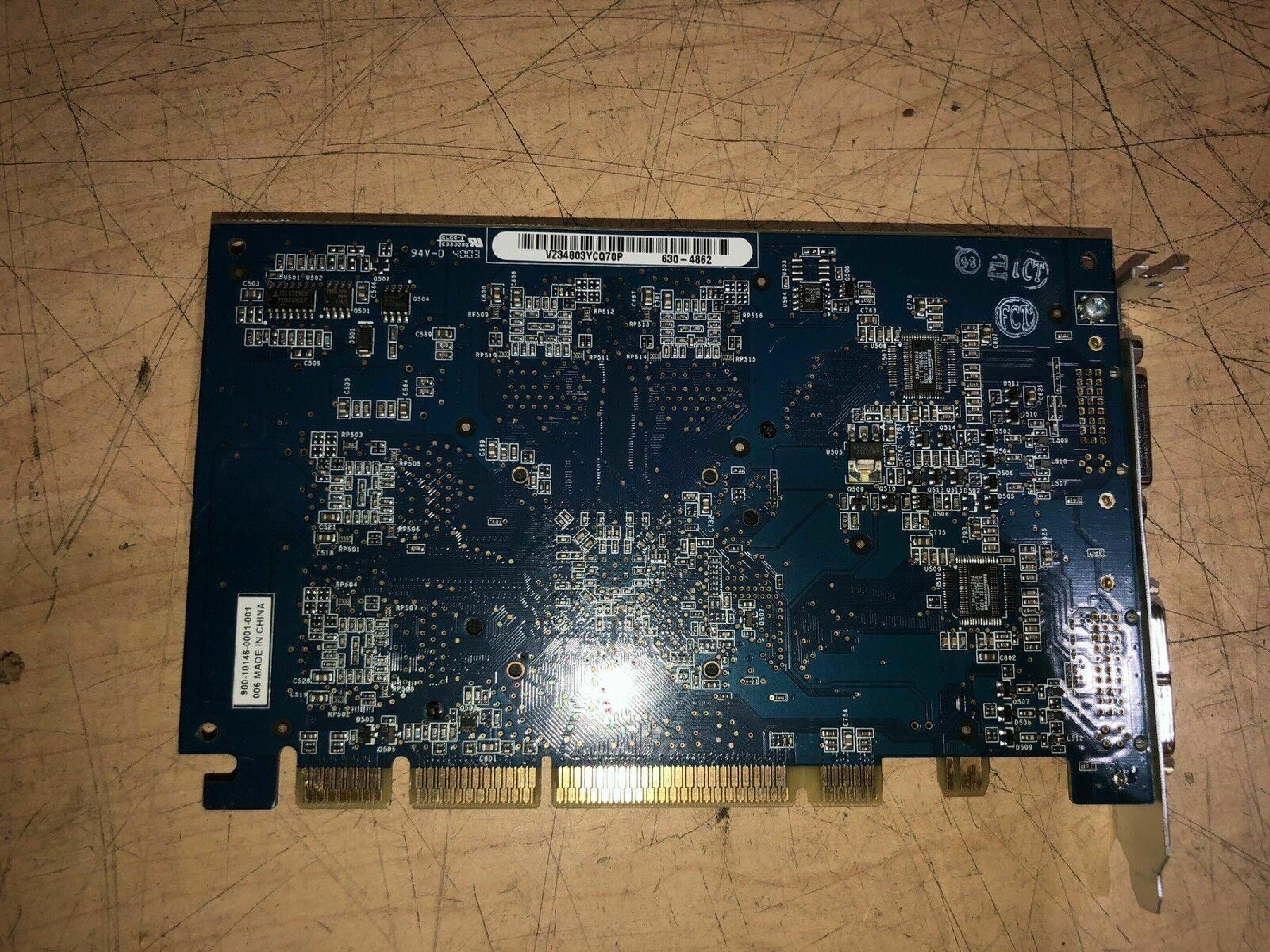 NVIDIA 180-10146-0000-A01 64MB AGP VIDEO CARD MAC FX5200 DDR WITH APPLE DVI AND DVI OUTPUTS