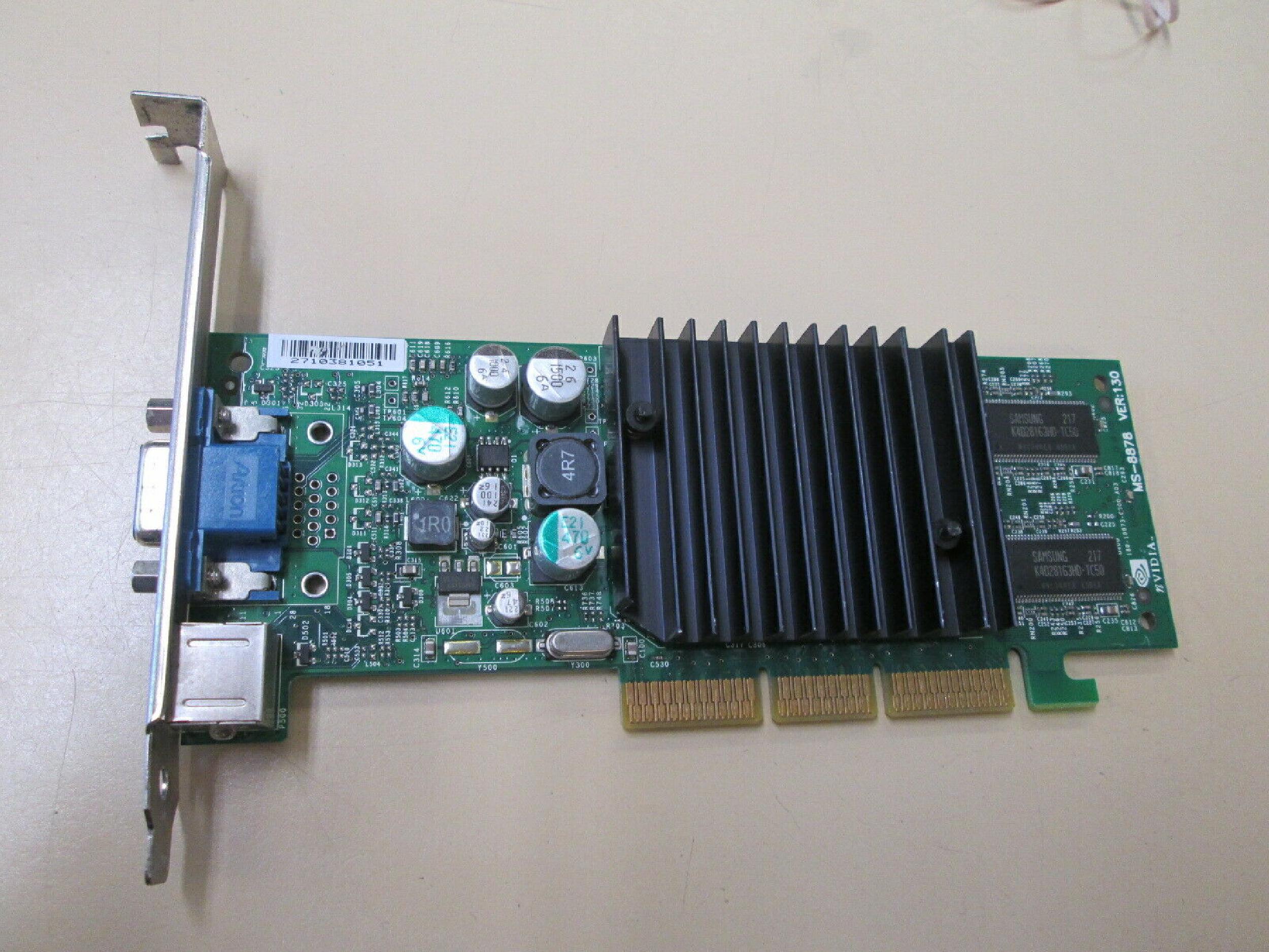 NVIDIA 5H175 64MB AGP VIDEO CARD WITH VGA AND SVIDEO OUTPUTS