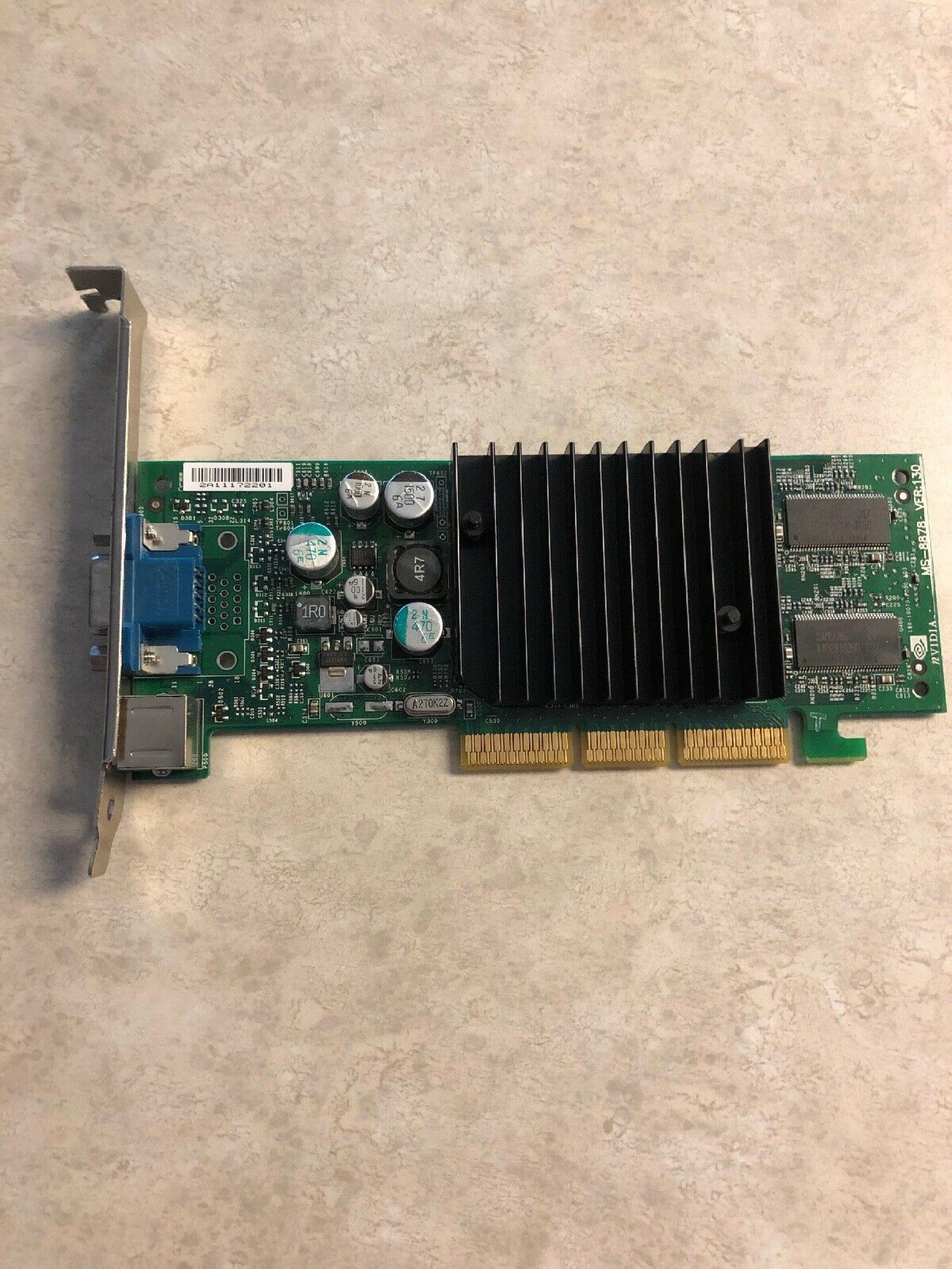 NVIDIA 5H175 64MB AGP VIDEO CARD WITH VGA AND SVIDEO OUTPUTS
