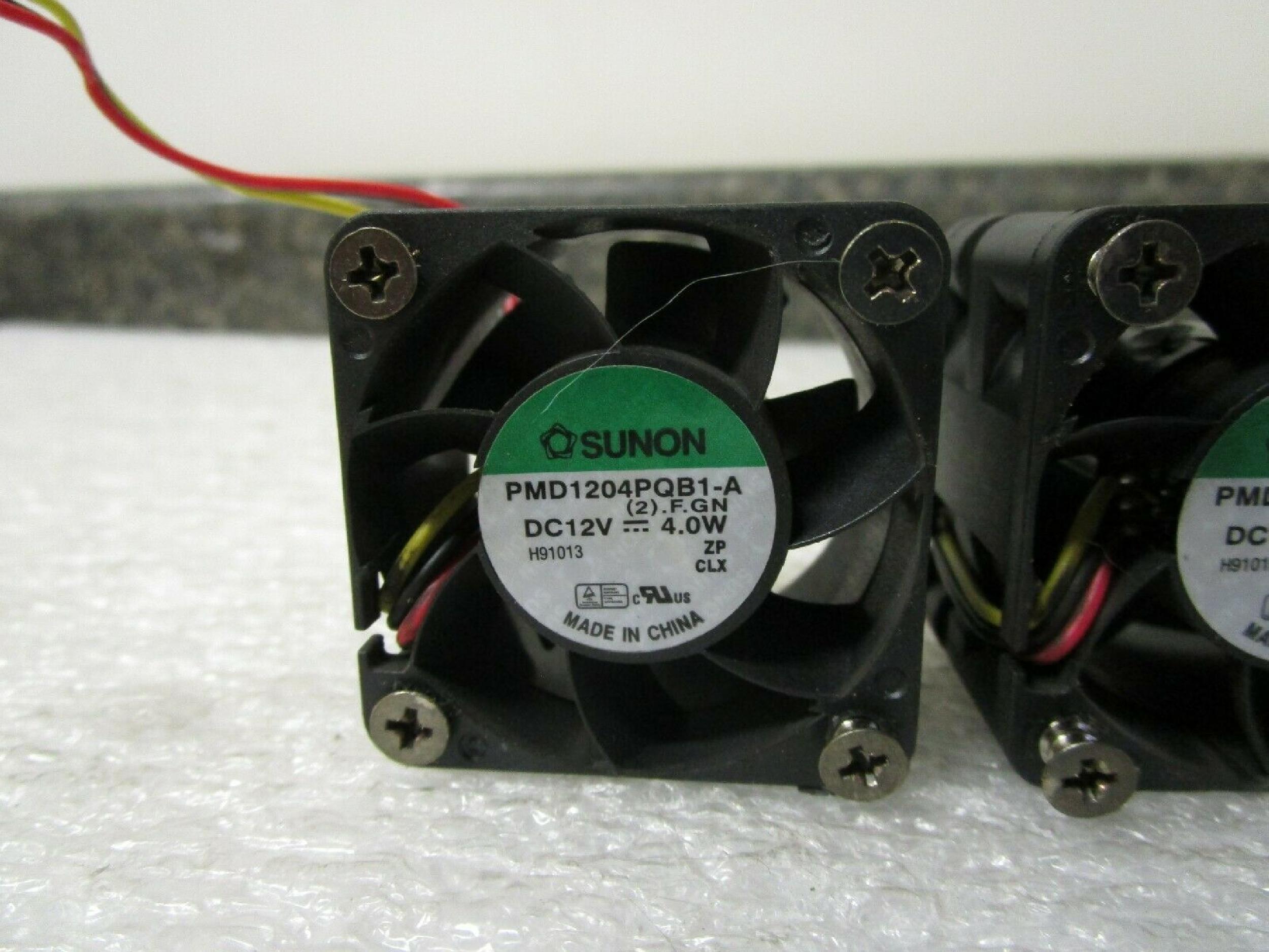 SUNON PMD1204PQB1-A 12VDC 0.49A 5.9W DUAL FAN OPPOSING ROTATION 40MM X 48MM 7 WIRE WITH 8 PIN CONNECTOR 12V 0.49AMP 5.9WATT 40 HP SERVER