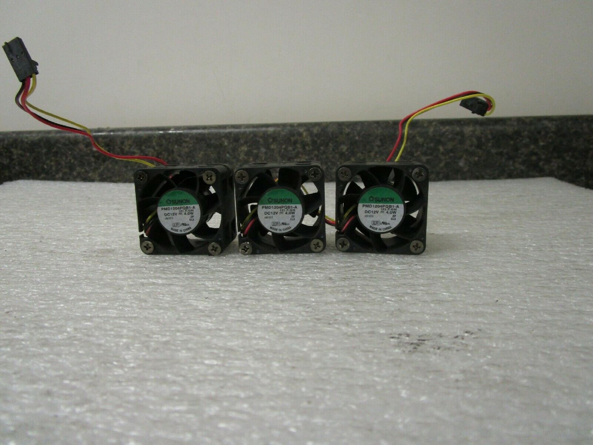 SUNON PMD1204PQB1-A 12VDC 0.49A 5.9W DUAL FAN OPPOSING ROTATION 40MM X 48MM 7 WIRE WITH 8 PIN CONNECTOR 12V 0.49AMP 5.9WATT 40 HP SERVER