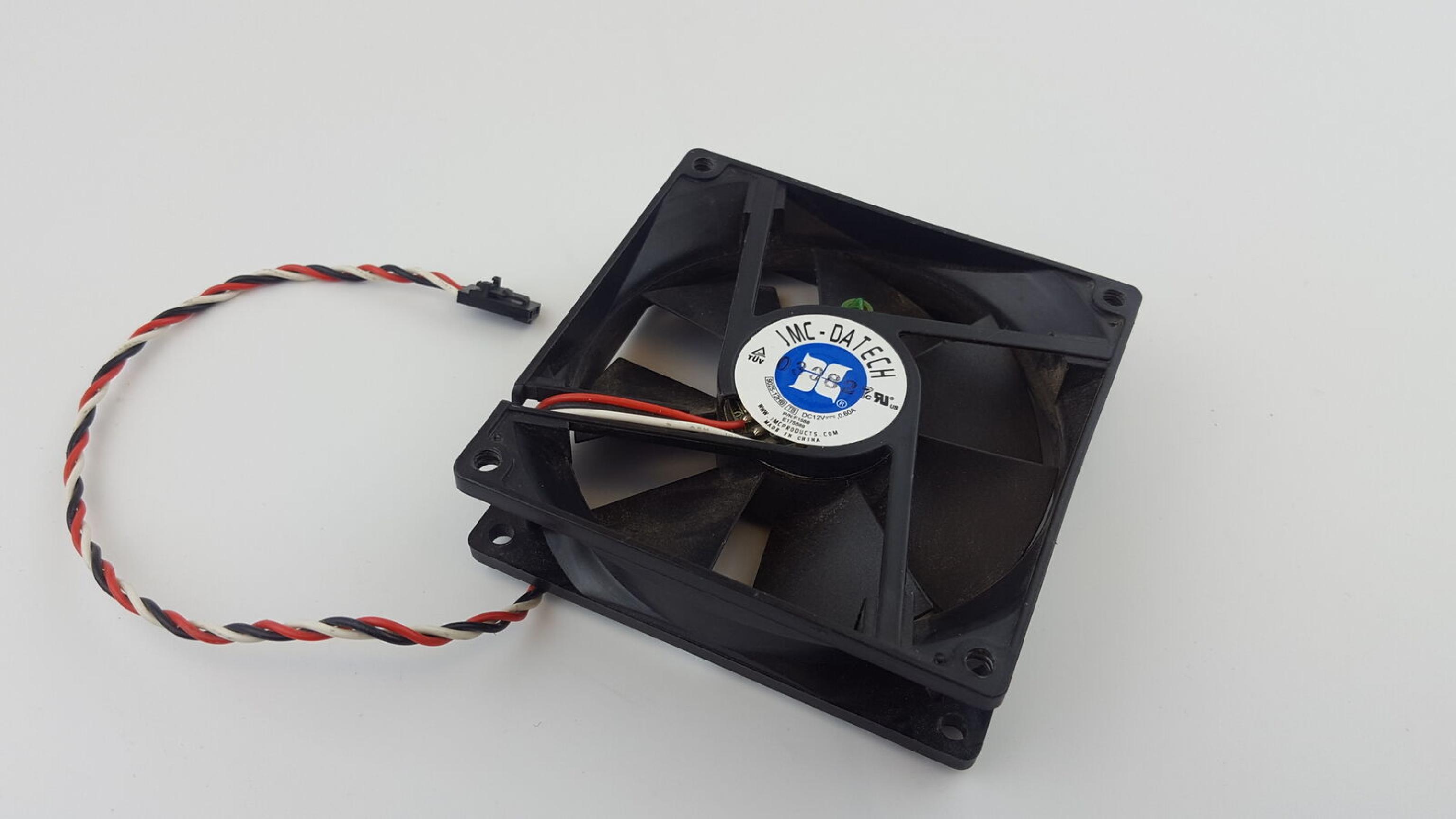 JMC DATECH / DATATEC E175589 12VDC 1.35A BRUSHLESS BLOWER FAN 3 WIRE WITH PIN CONNECTOR DELL PN 6J852 12V DC 1.5A 120MM BY 37MM, 4 3/4 1 1/2 INCH 0.60A, F1588, E175589, 92X25MM DIMENSION 3100 5100 5150 E310 E510 E520 E521 Cooling Fan/Shroud H9073