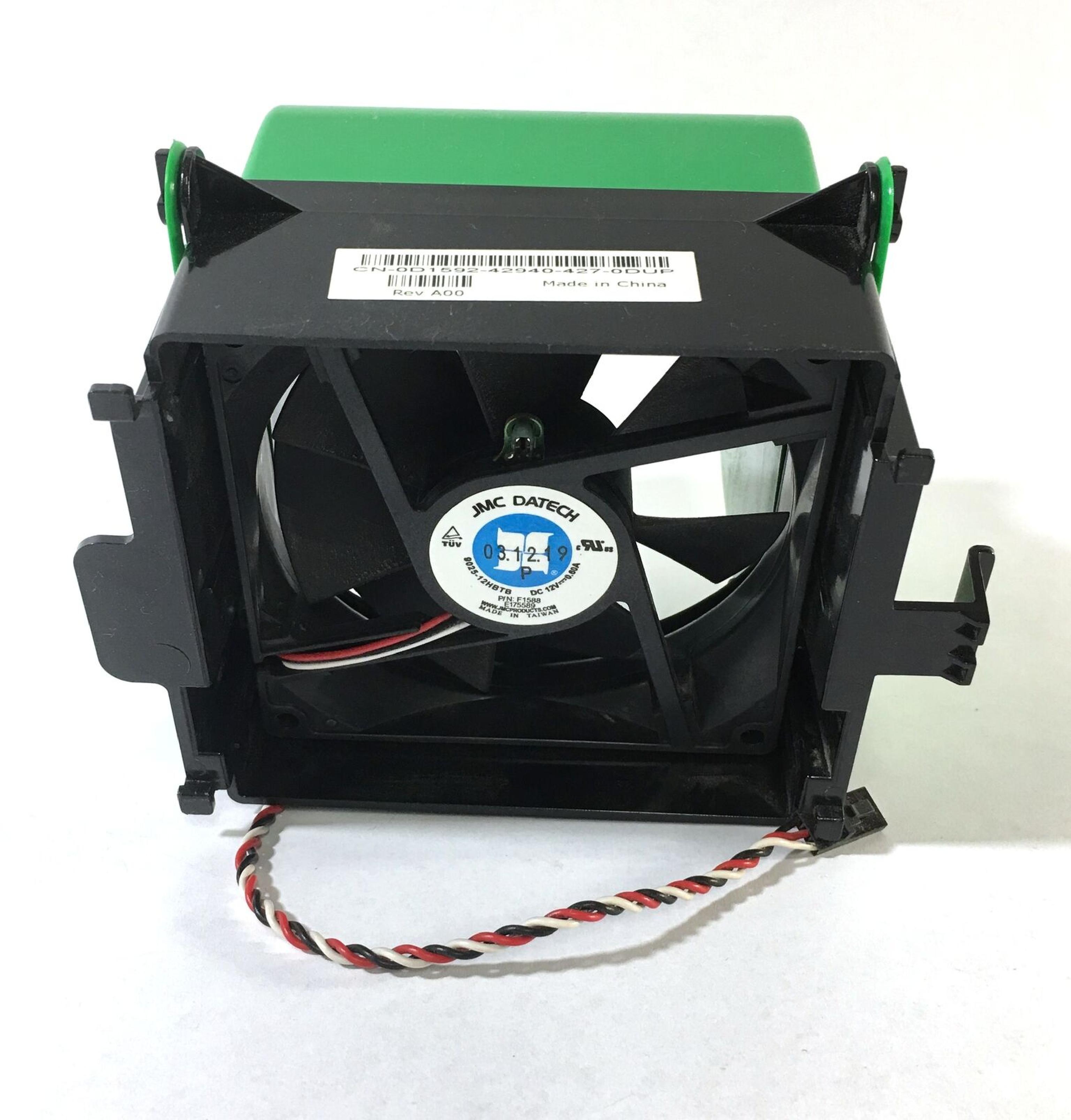 JMC DATECH / DATATEC E175589 12VDC 1.35A BRUSHLESS BLOWER FAN 3 WIRE WITH PIN CONNECTOR DELL PN 6J852 12V DC 1.5A 120MM BY 37MM, 4 3/4 1 1/2 INCH 0.60A, F1588, E175589, 92X25MM DIMENSION 3100 5100 5150 E310 E510 E520 E521 Cooling Fan/Shroud H9073