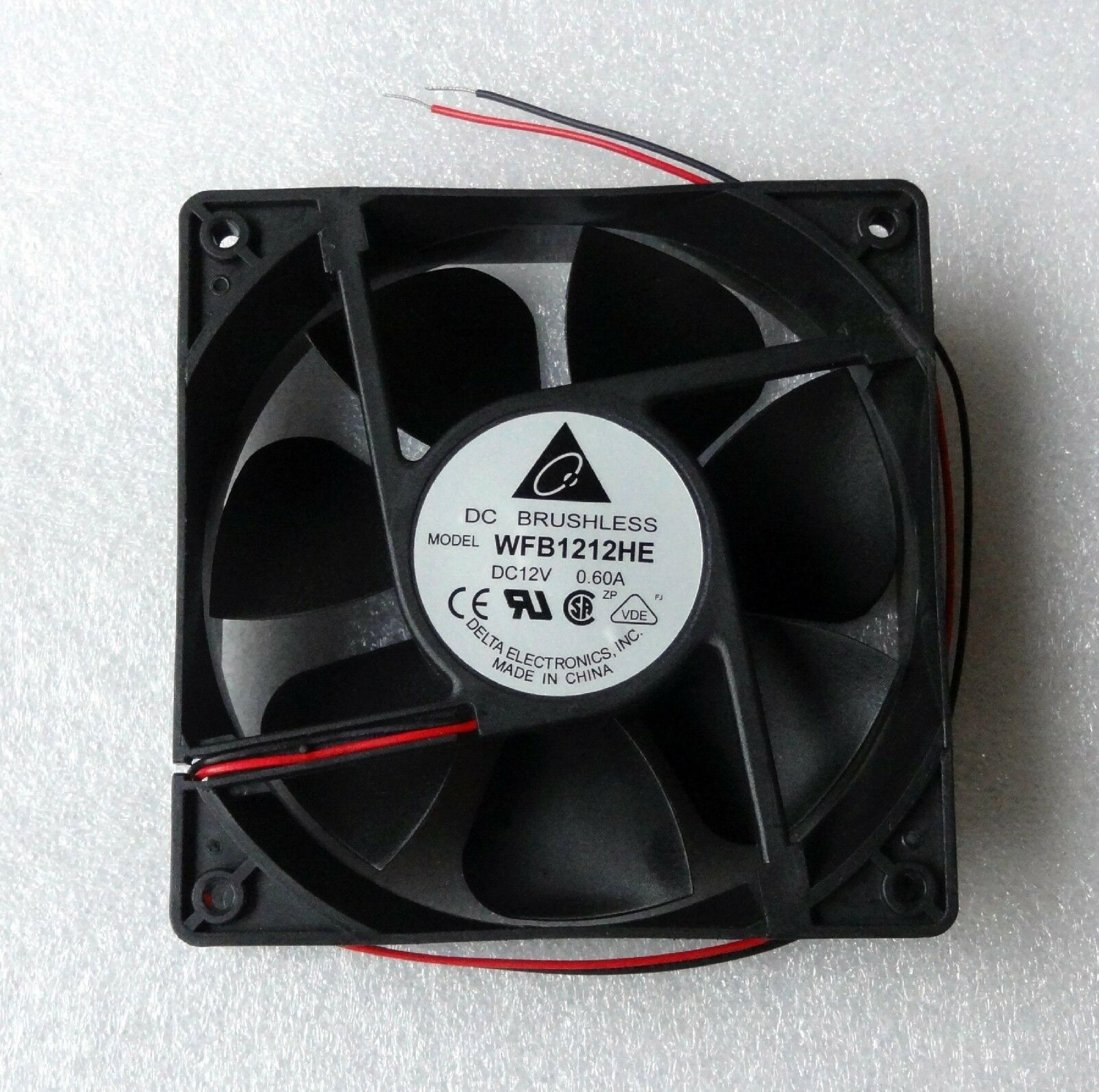 DELTA ELECTRONICS INC WFB1212HE 12VDC 0.60A BRUSHLESS FAN 120MM X 38MM 3 WIRES WITH PIN STANDARD CONNECTOR BRACKET AND 12V