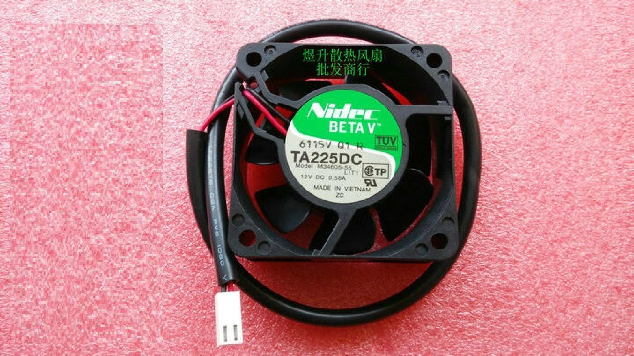NIDEC M34605-55 12VDC 0.58A 7 BLADE FAN 3 WIRES 3 PIN STANDARD FAN CONNECTOR