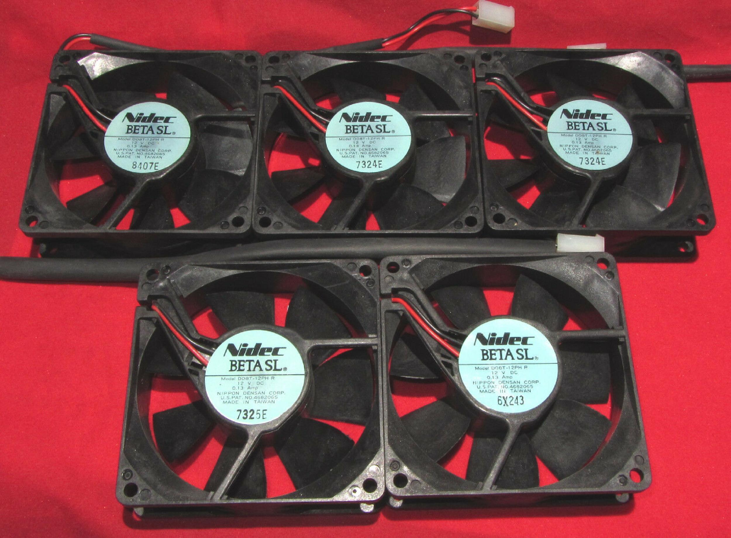 NIDEC BETA SL 12VDC 0.43A 11 BLADE FAN 70MM X 70MM X 15MM 3 WIRES 3 PIN STANDARD FAN CONNECTOR BETA SL