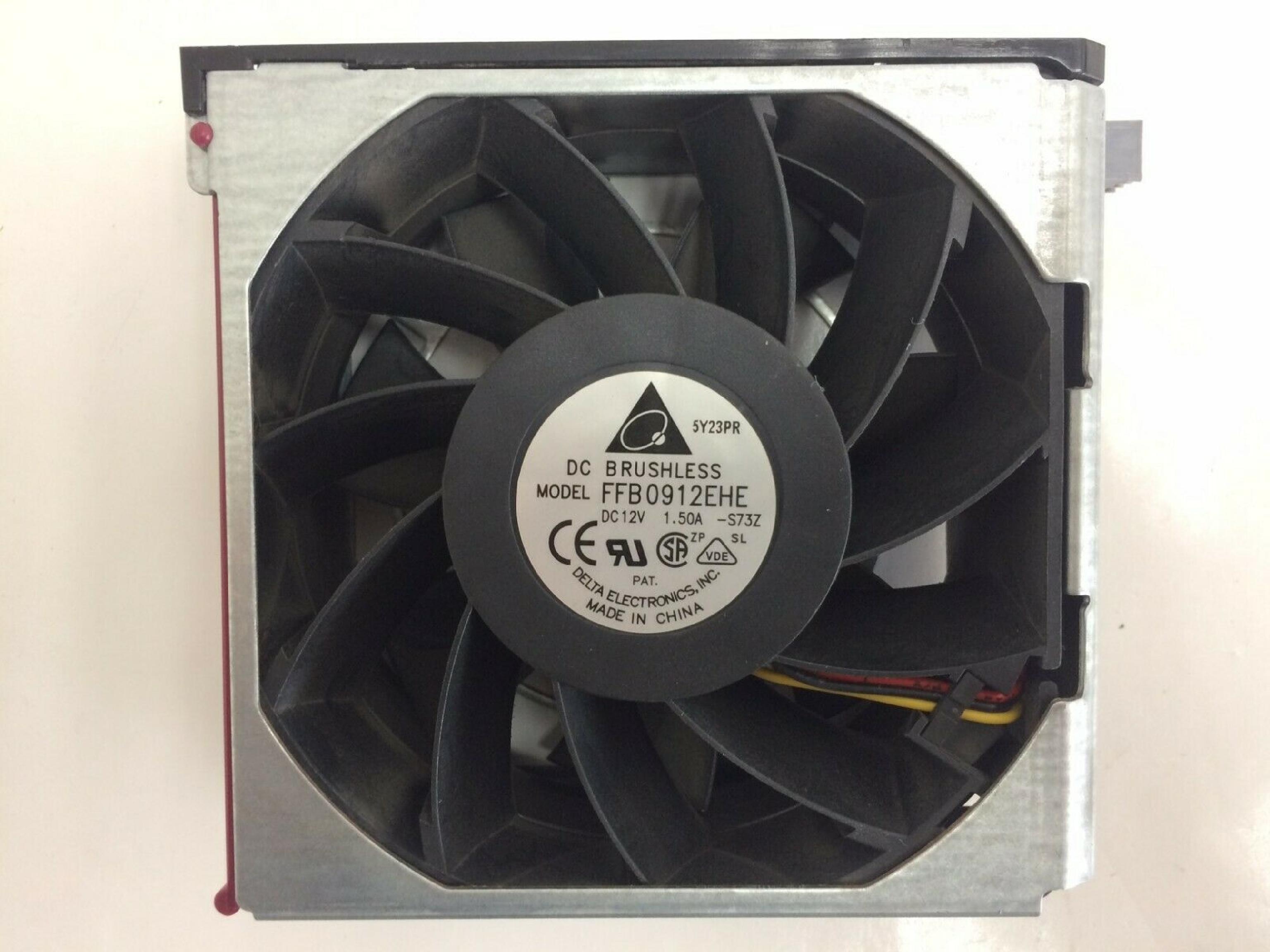 DELTA ELECTRONICS INC 321520-001 12VDC 1.5A 7 BLADE FAN 92MM X 38MM 3 WIRES 6 PIN CONNECTOR HP DL585 SERVER ASSEMBLY 96X96X43.5MM HOT PLUG